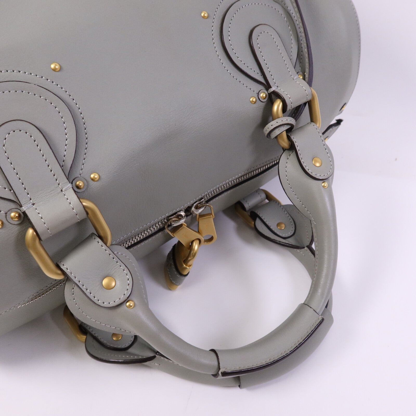 Chloe 牛皮皮革Aurore Handbag金扣手挽袋