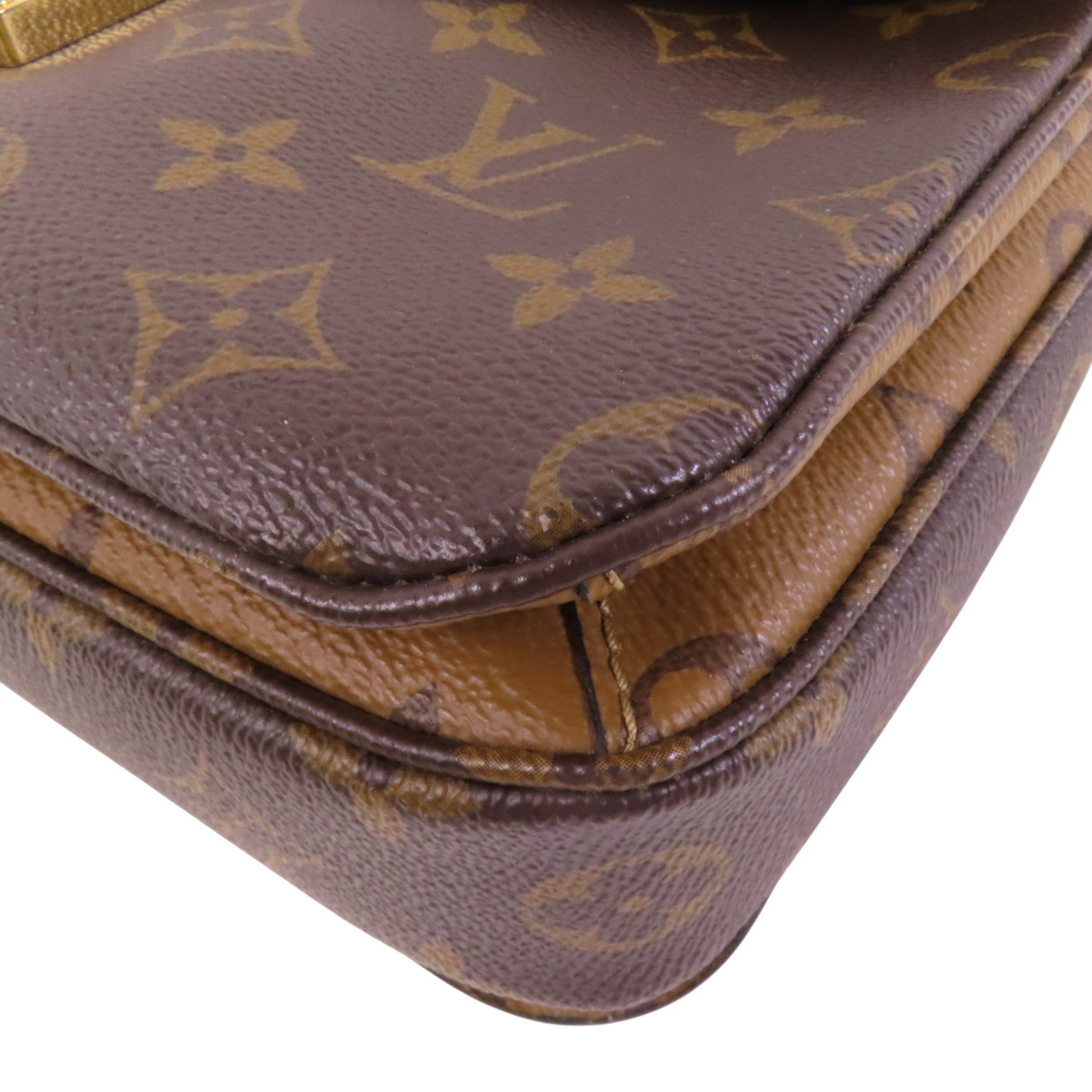 LOUIS VUITTON Monogram Reverse Pochette Metis金扣手挽肩背兩用袋