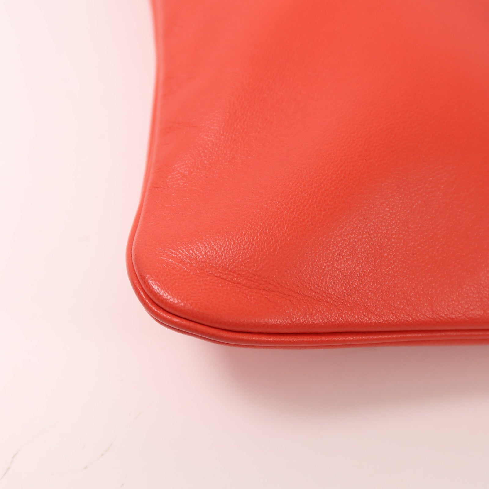 HERMES Swift皮革Aline Mini銀扣肩背袋Rouge Indien