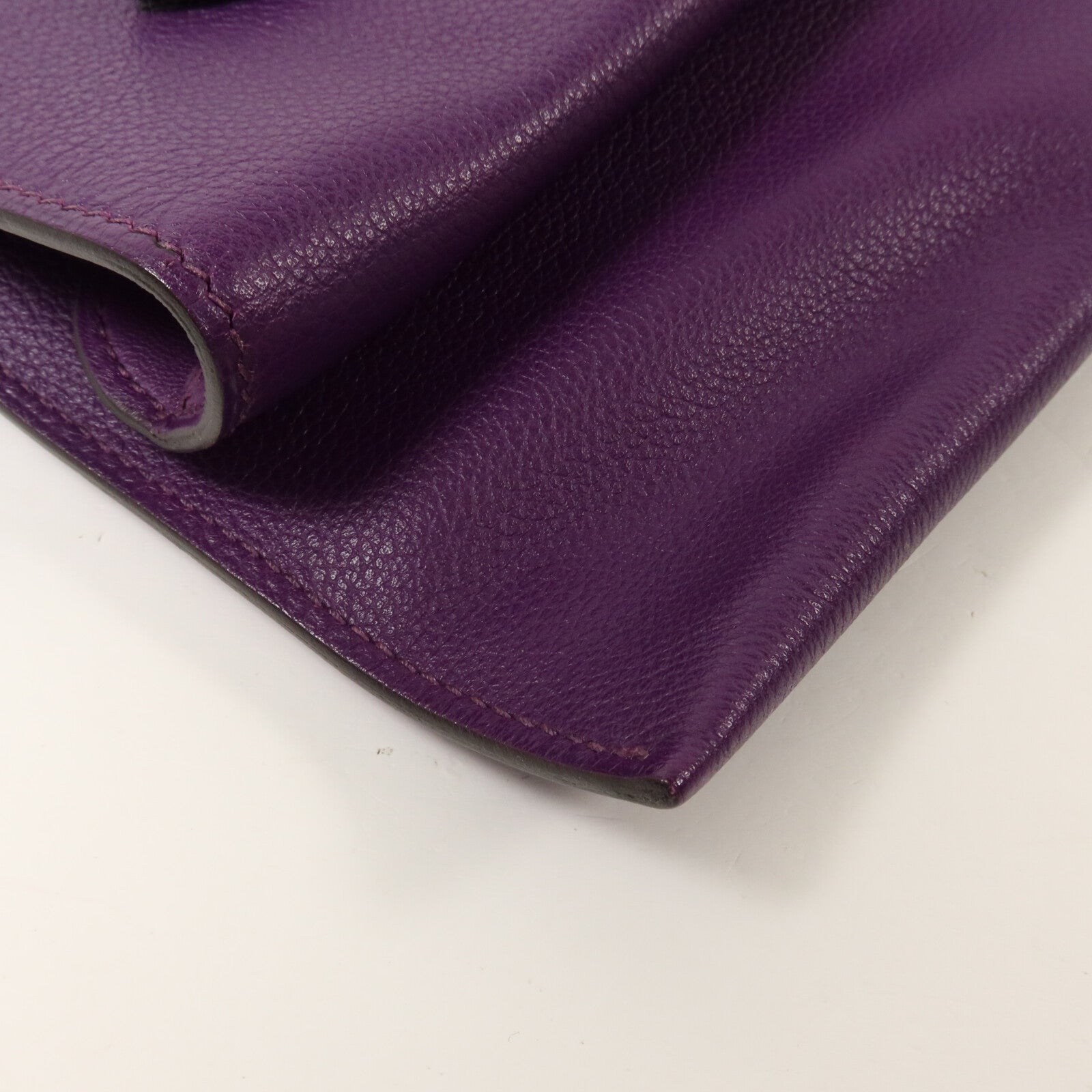 HERMES Evercolor皮革Plitplat Clutch手拿包Anemone