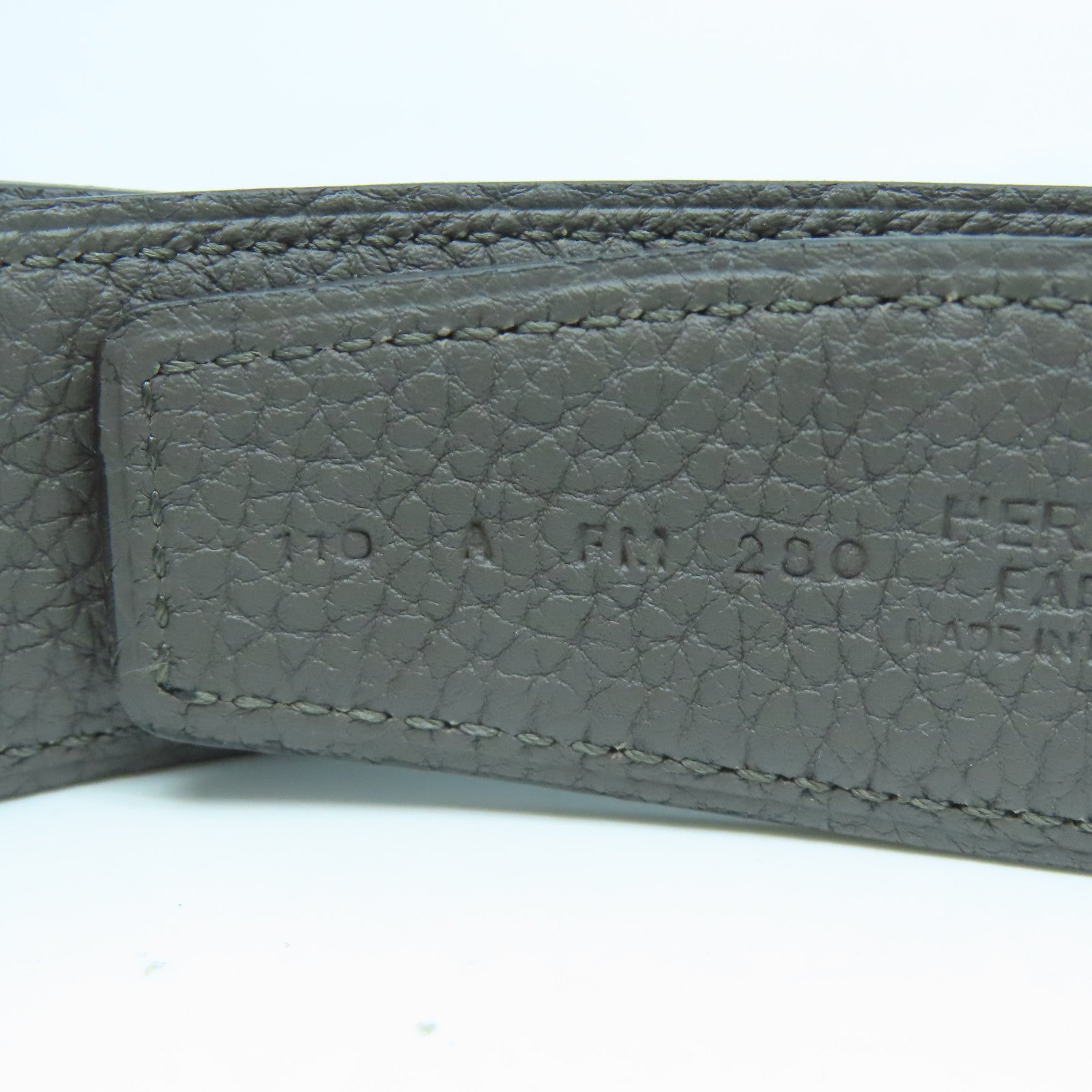 HERMES 【激減優惠】Swift皮革/Epsom皮革Belt 110cm銀扣黑色/灰色