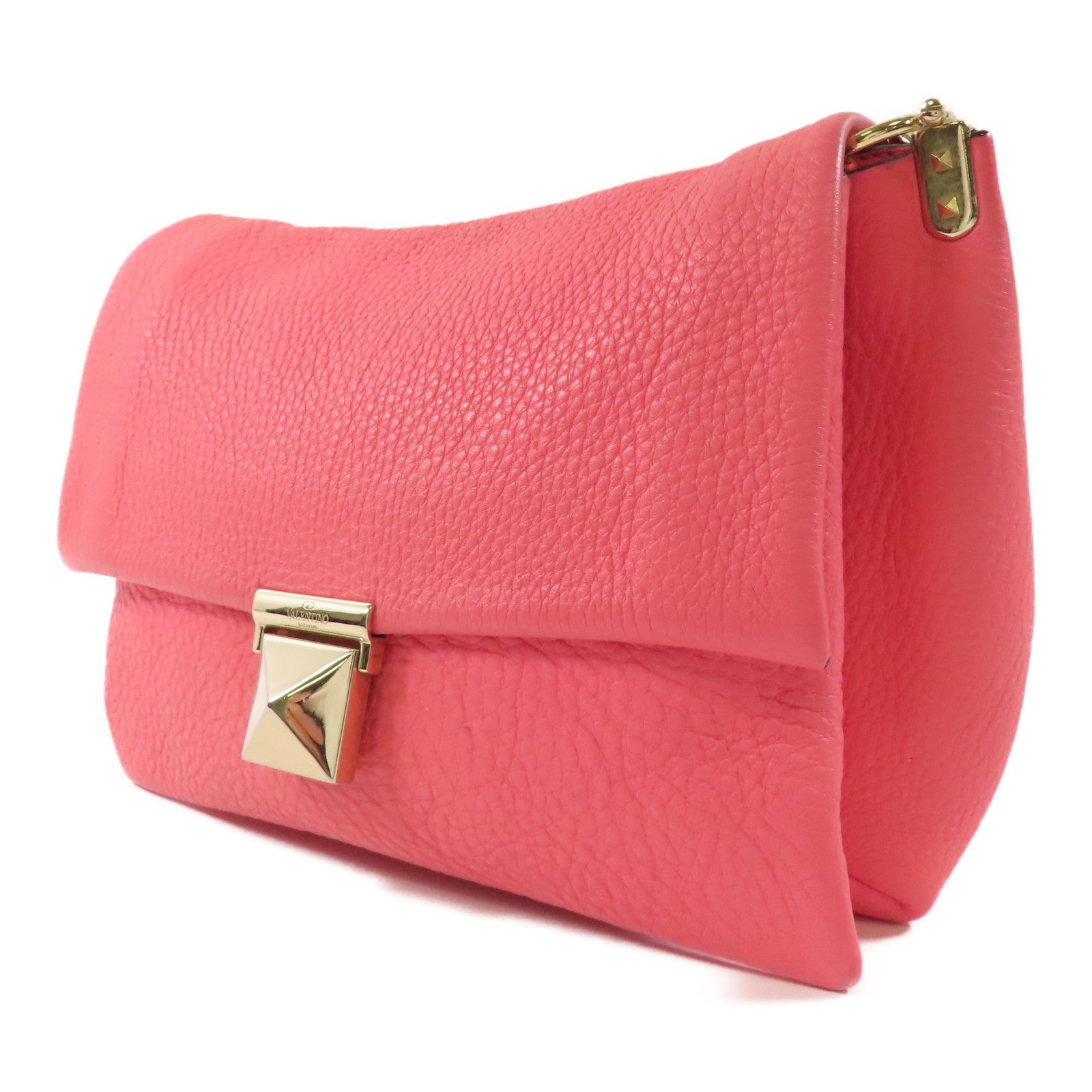 Valentino 牛皮皮革Chain Shoulder Bag金扣鏈帶肩背袋