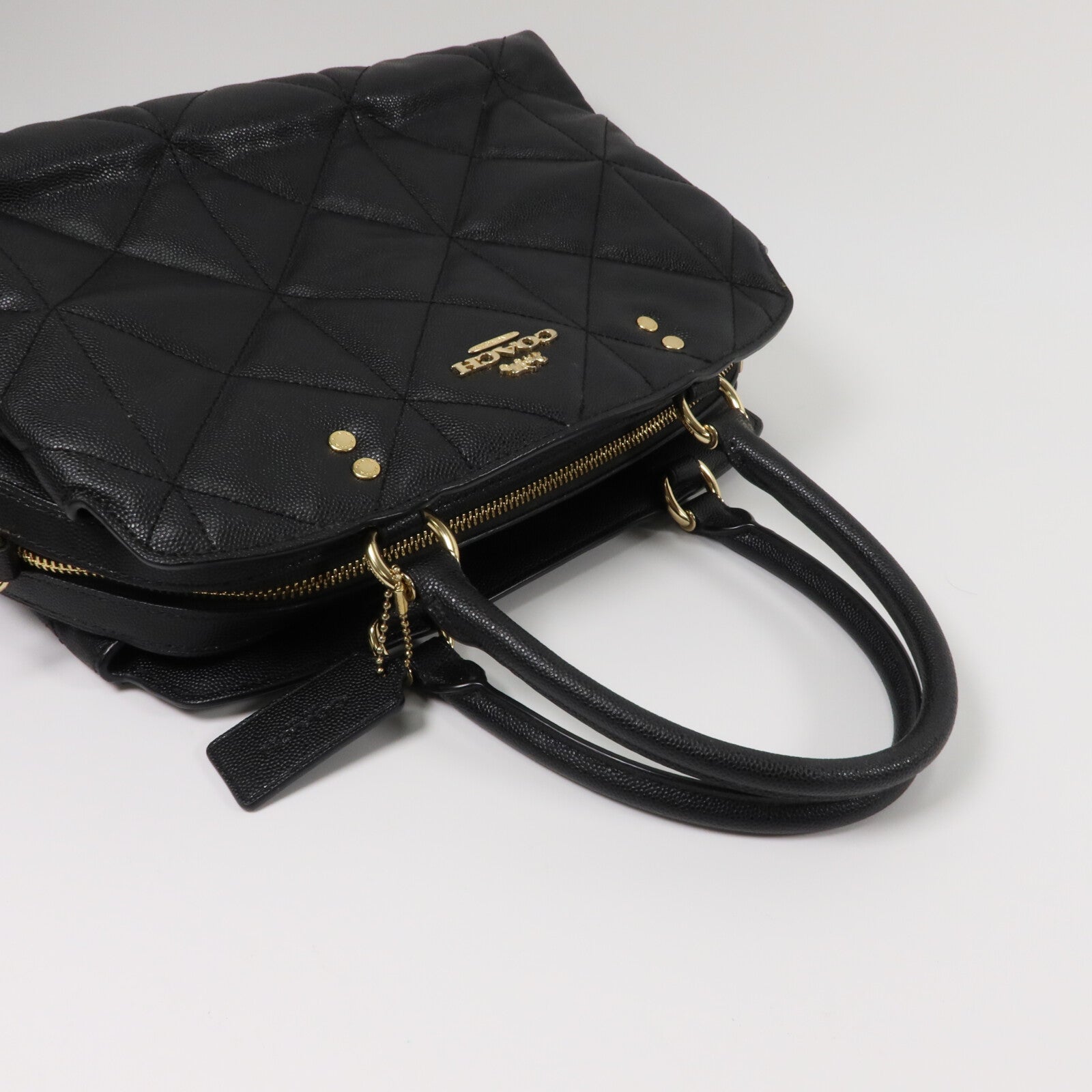 COACH 牛皮皮革2 Way Shoulder手挽肩背兩用袋