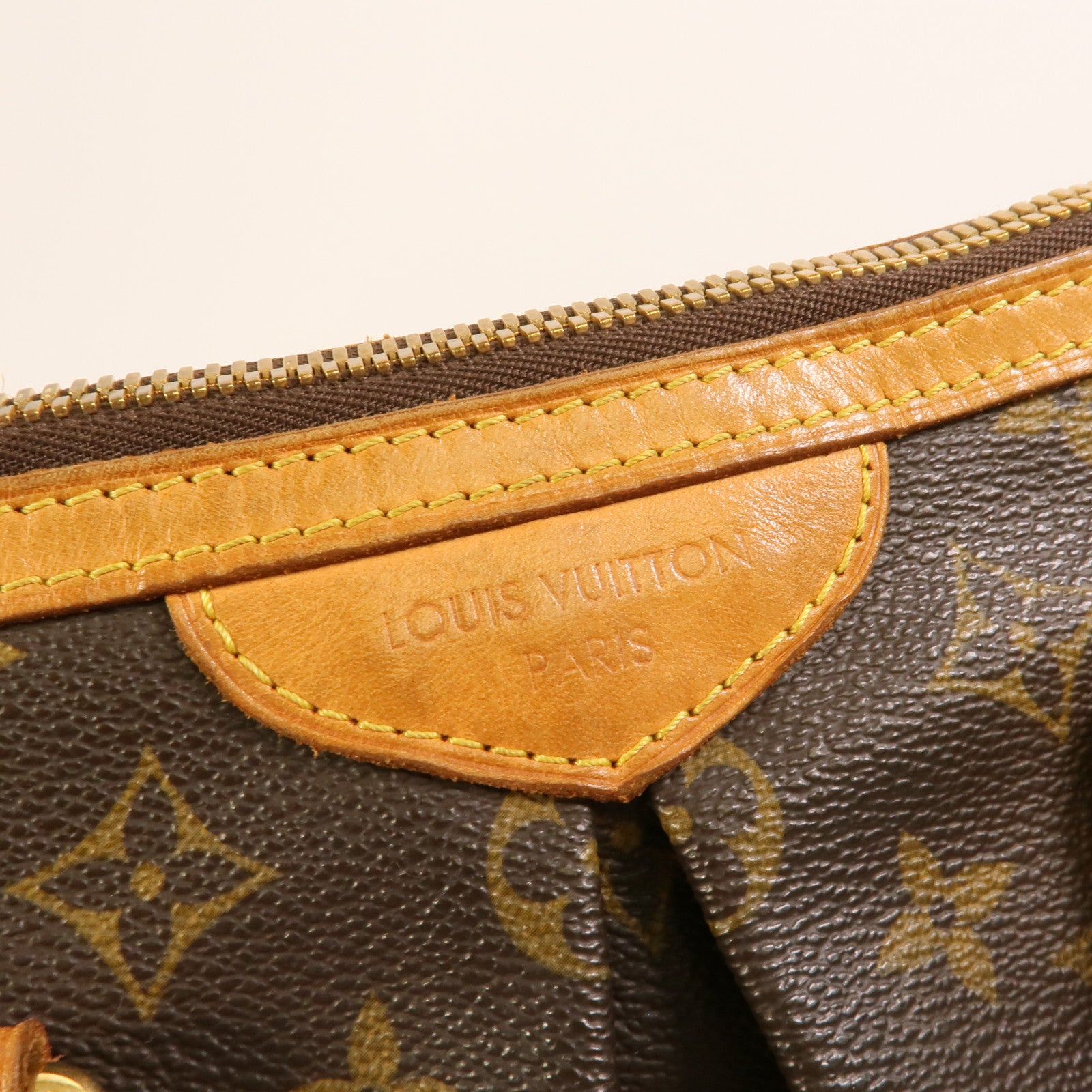 LOUIS VUITTON Monogram Palermo PM金扣手挽肩背兩用袋棕色