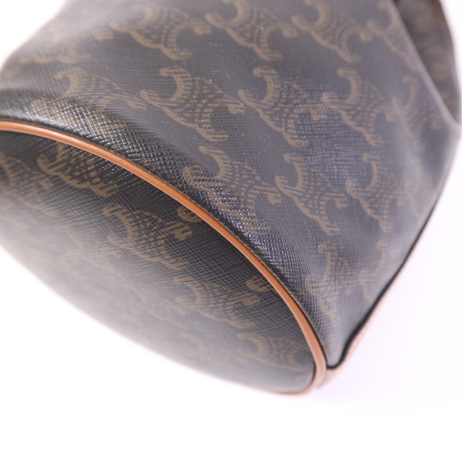 CELINE 塗層帆布Triomphe Drawstring Small bucket金扣肩背袋