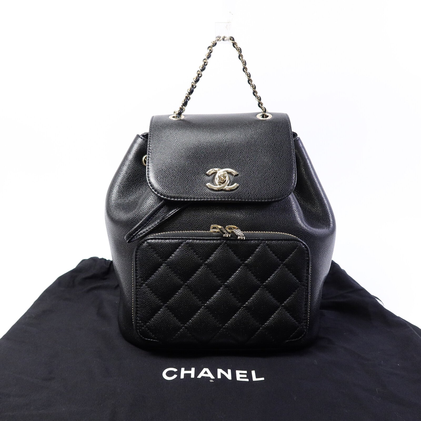 CHANEL 牛皮皮革Business Affinity Backpack背包