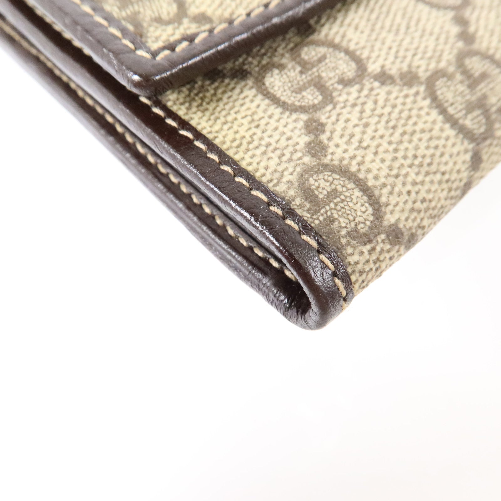 GUCCI 塗層帆布Long Wallet金扣長錢包