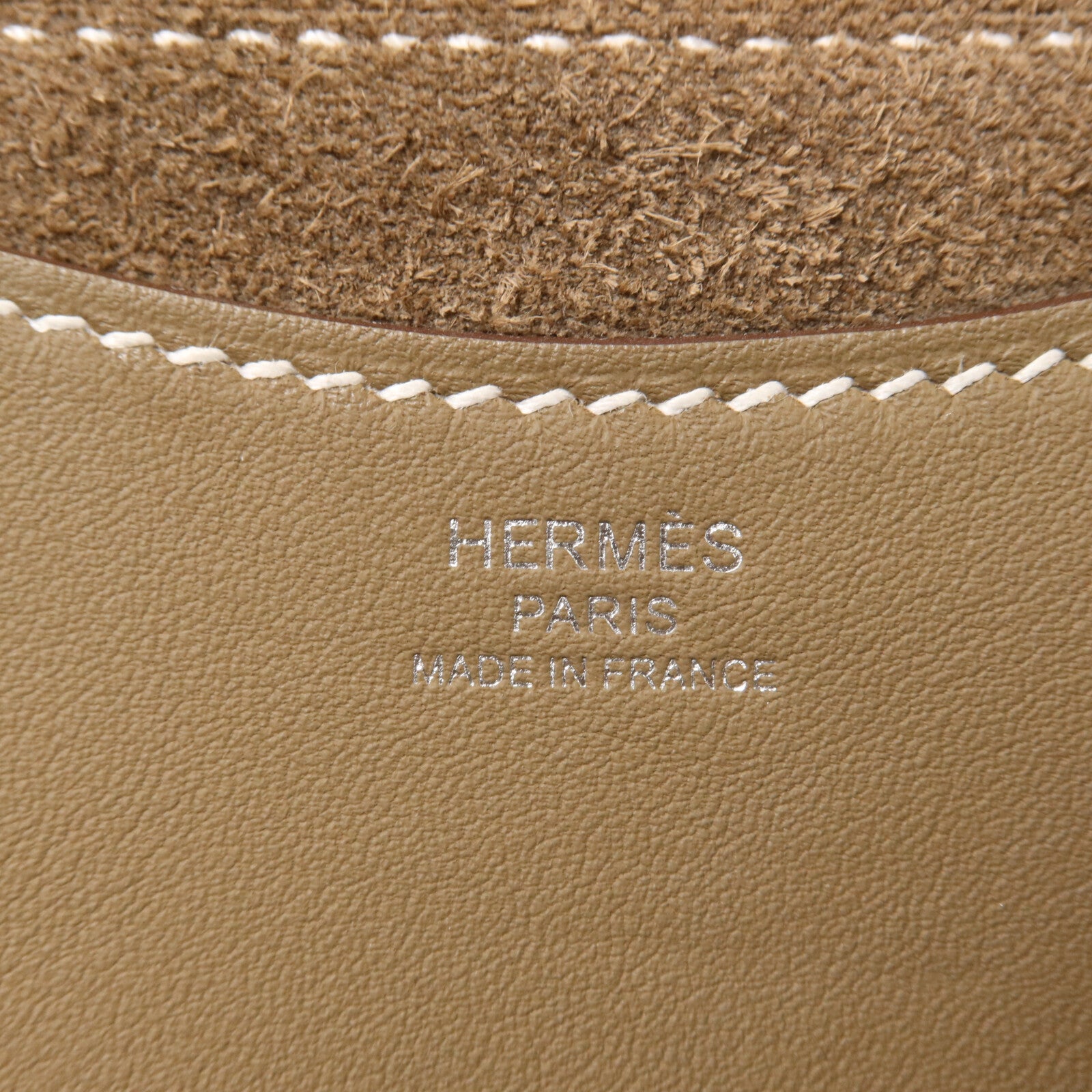 HERMES Clemence皮革In The Loop 18手挽袋Etoupe