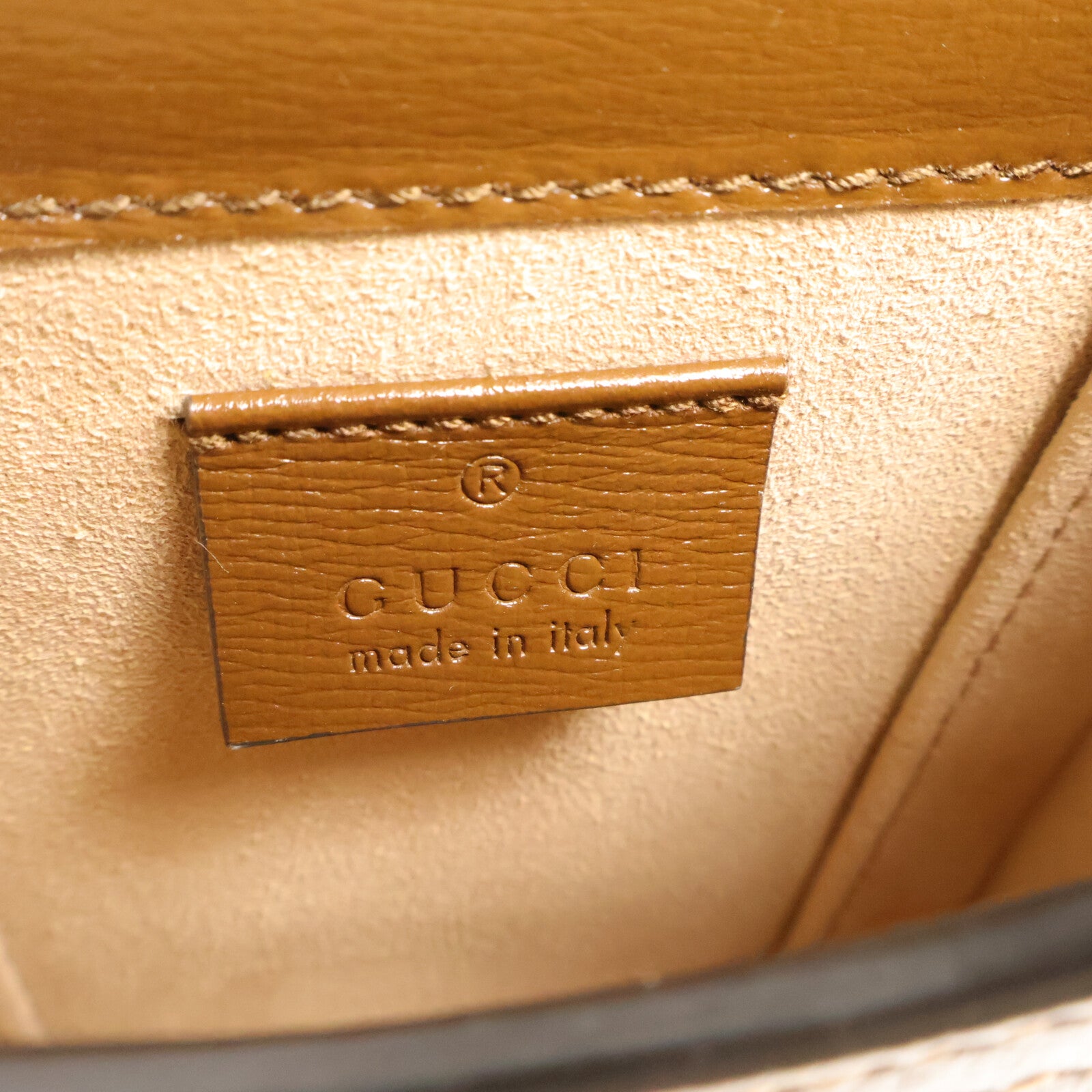 GUCCI 塗層帆布Horsebit 1955肩背袋