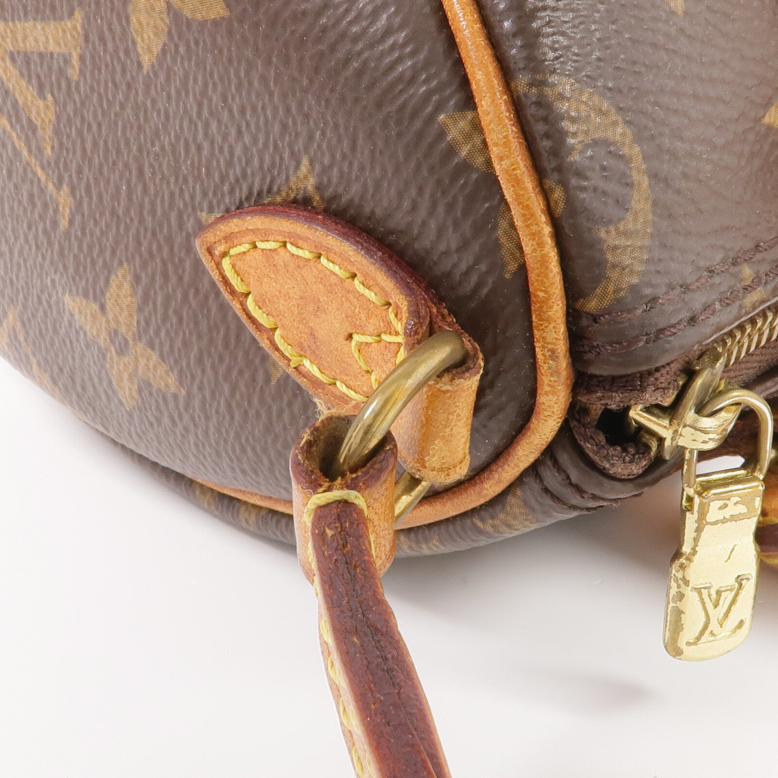 LOUIS VUITTON Monogram Nano Speedy金扣手挽肩背兩用袋棕色