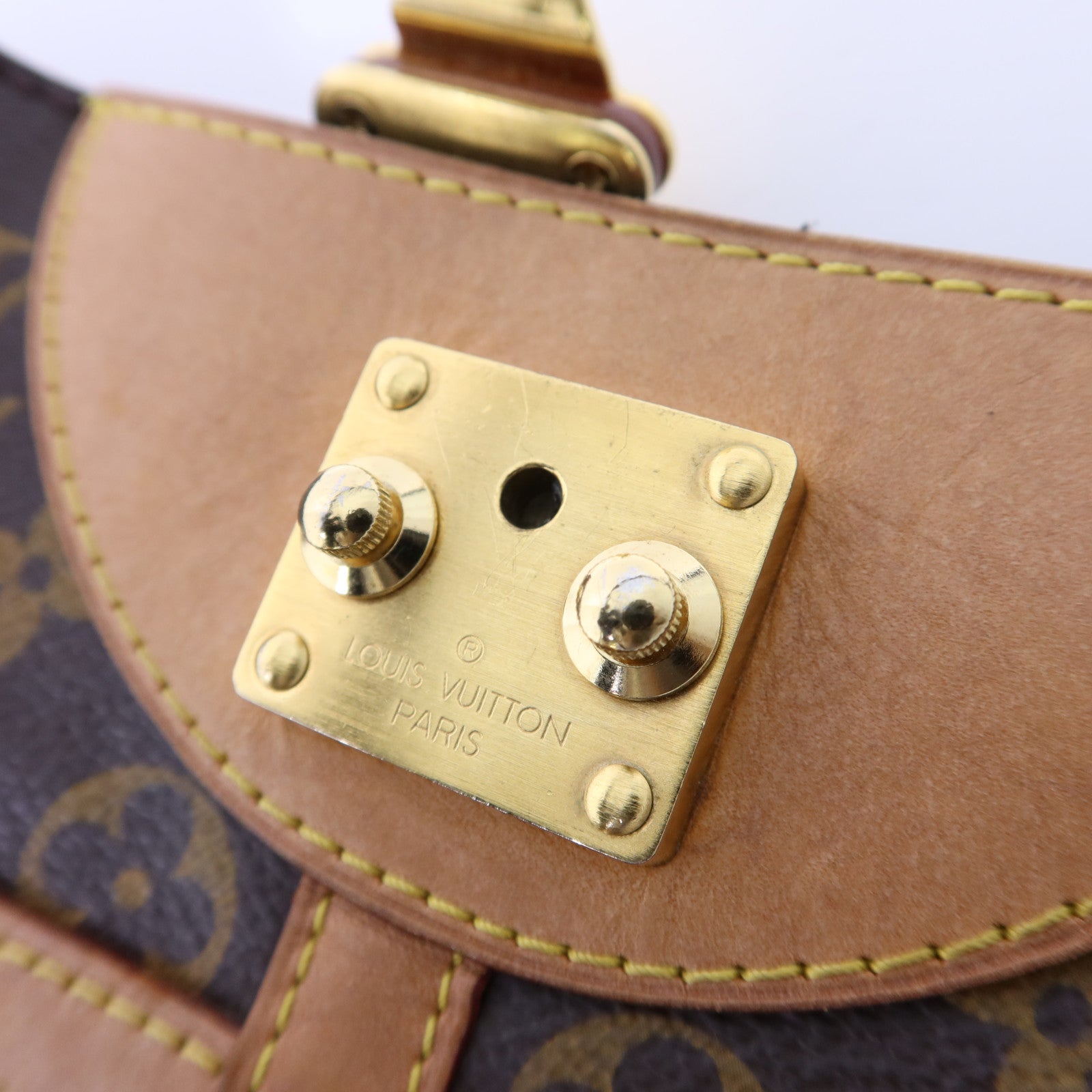 LOUIS VUITTON Monogram Duffle金扣手挽肩背兩用袋棕色