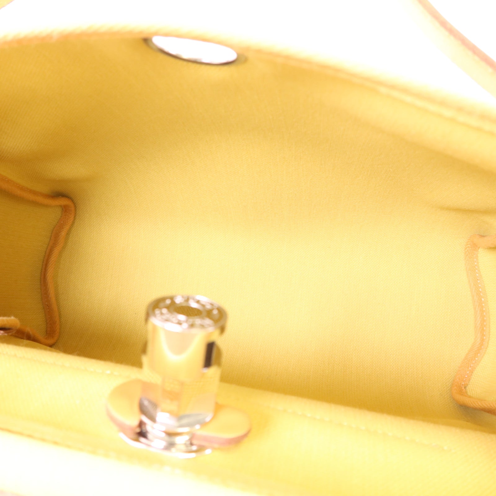 HERMES 帆布Herbag PM銀扣手挽肩背兩用袋Soleil