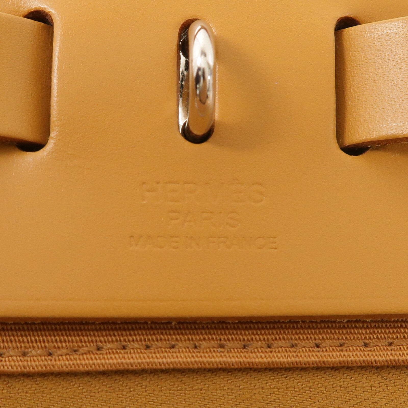 HERMES 帆布Herbag PM手挽肩背兩用袋Etoupe/Natural Sable