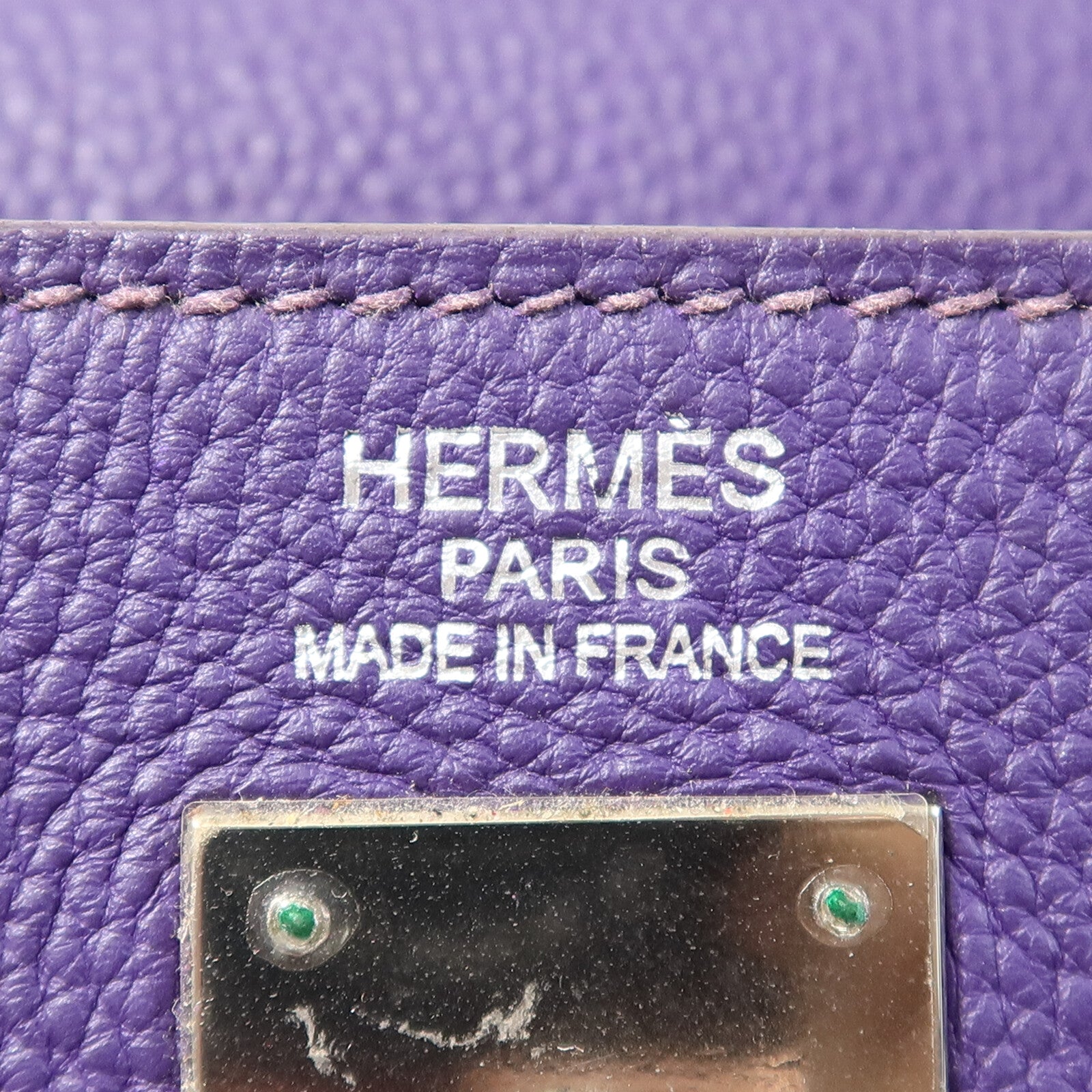 HERMES Togo皮革Kelly 35銀扣手挽肩背兩用袋Iris