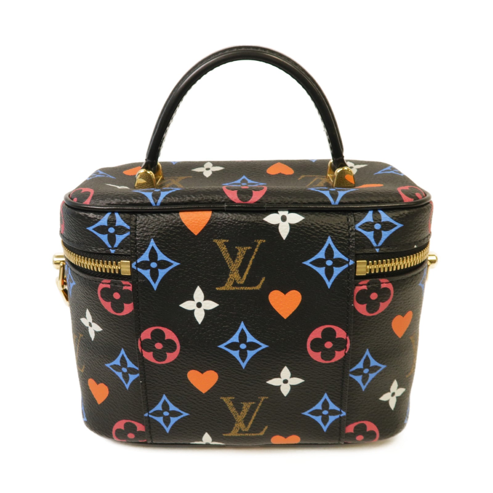 LOUIS VUITTON Monogram Game On Vanity PM金扣手挽肩背兩用袋黑色