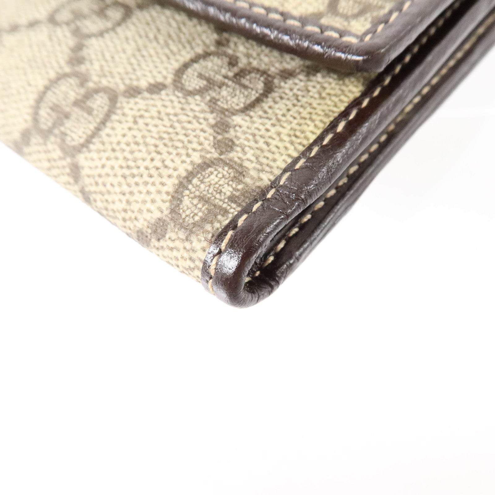 GUCCI 塗層帆布Long Wallet金扣長錢包