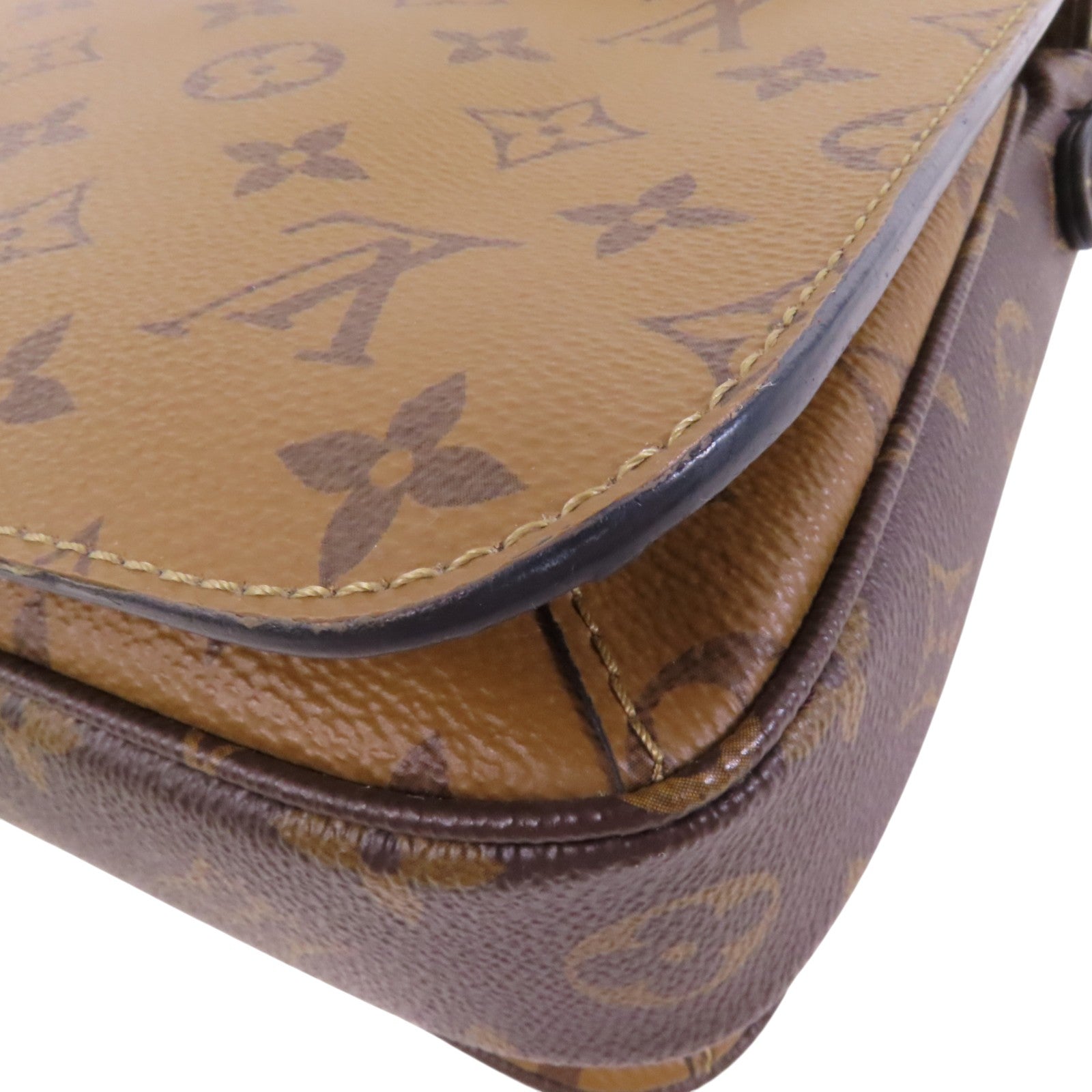 LOUIS VUITTON Monogram Reverse Pochette Metis金扣手挽肩背兩用袋