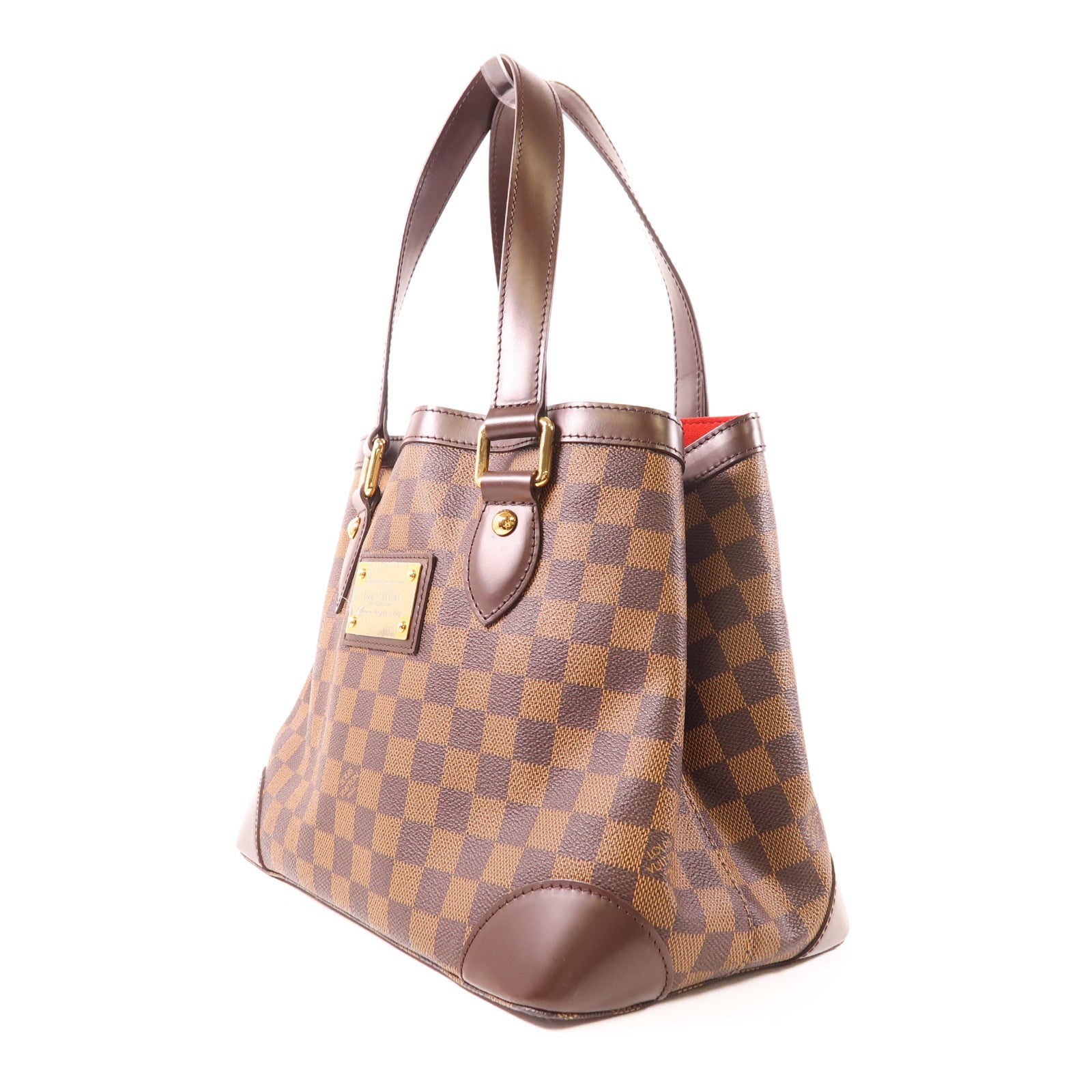 LOUIS VUITTON Damier Hampstead PM金扣手挽袋