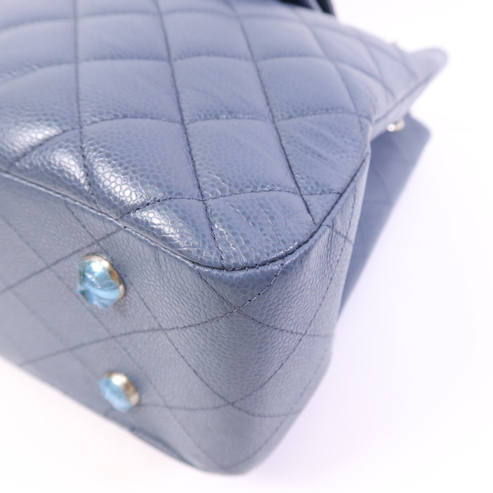 CHANEL 【激減優惠】牛皮皮革Tote Bag銀扣鏈帶肩背袋