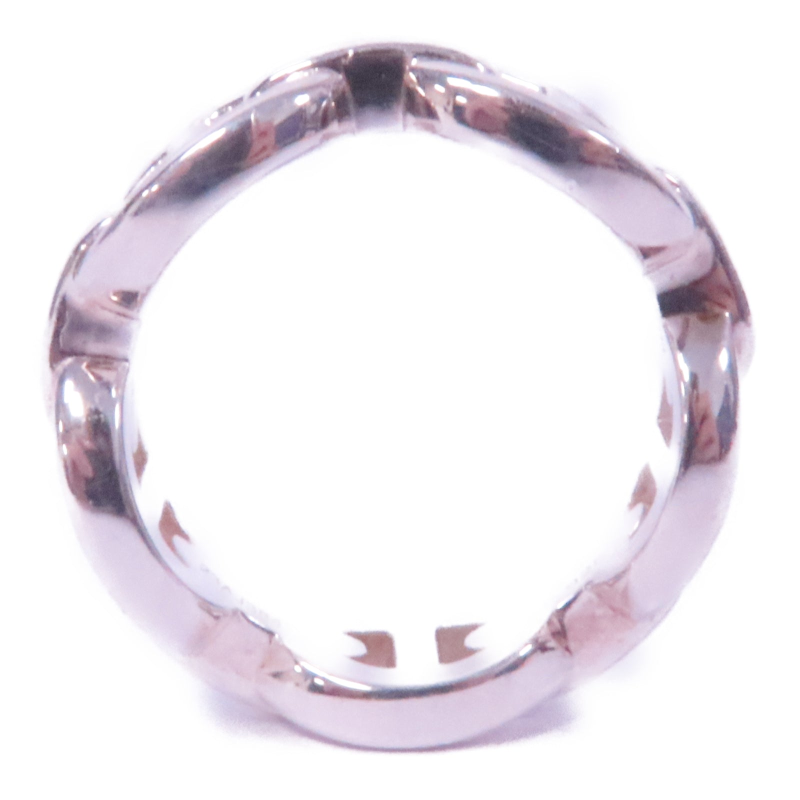 HERMES 925純銀Chaine D'Ancre Enchainee Ring戒指US#4.75