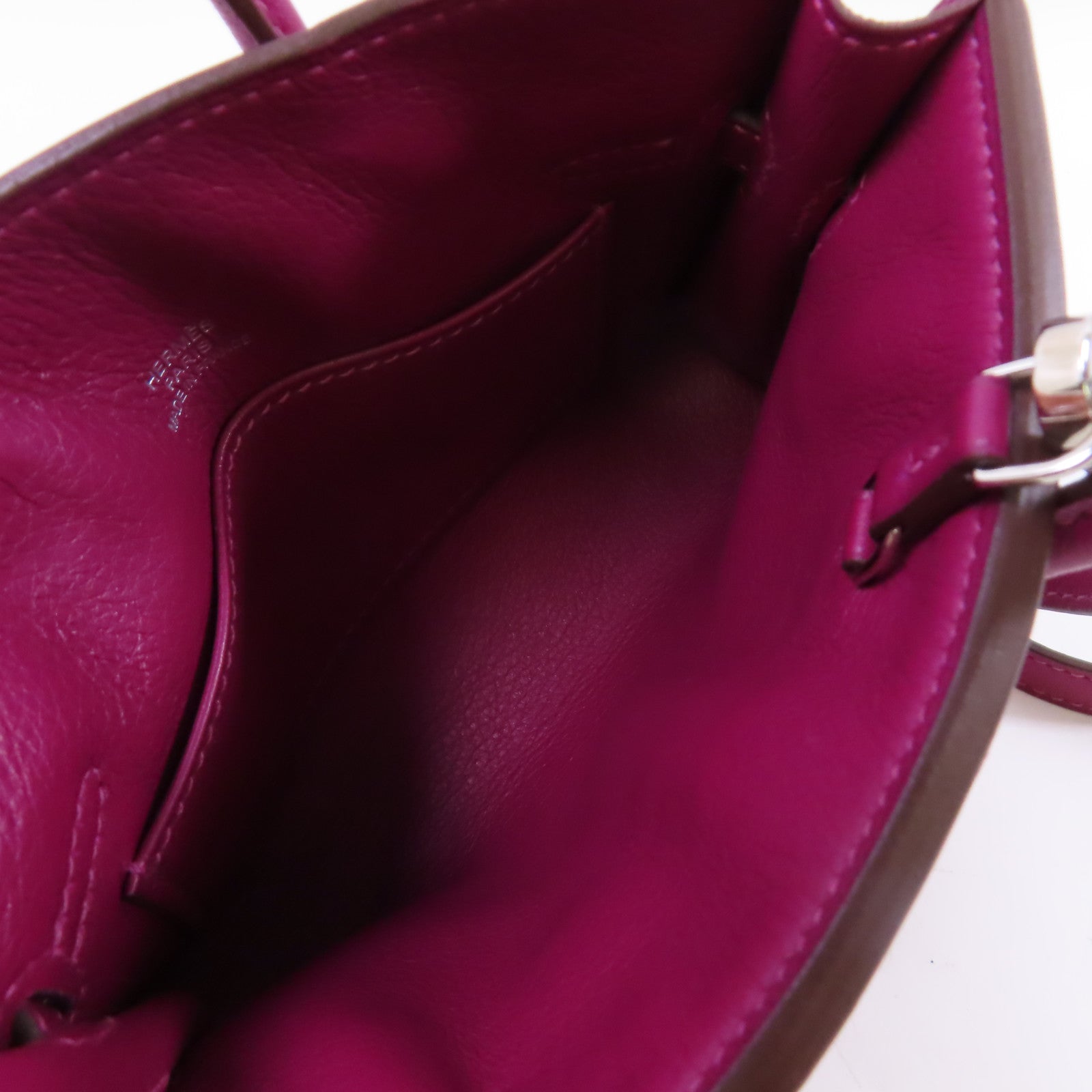 HERMES Swift皮革Tiny Birkin Shoulder Bag金扣肩背袋K5 Tosca/桃紫色