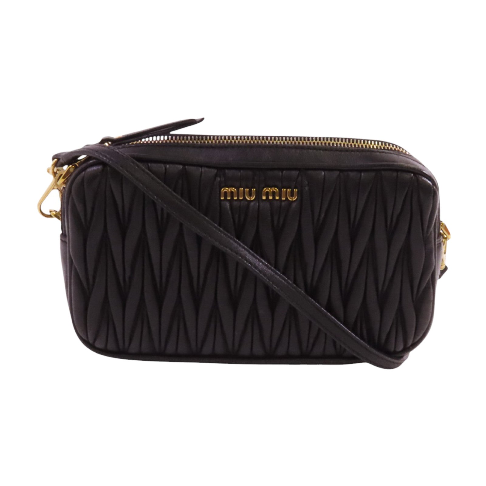 Miu Miu 羊皮皮革Shoulder Bag金扣肩背袋