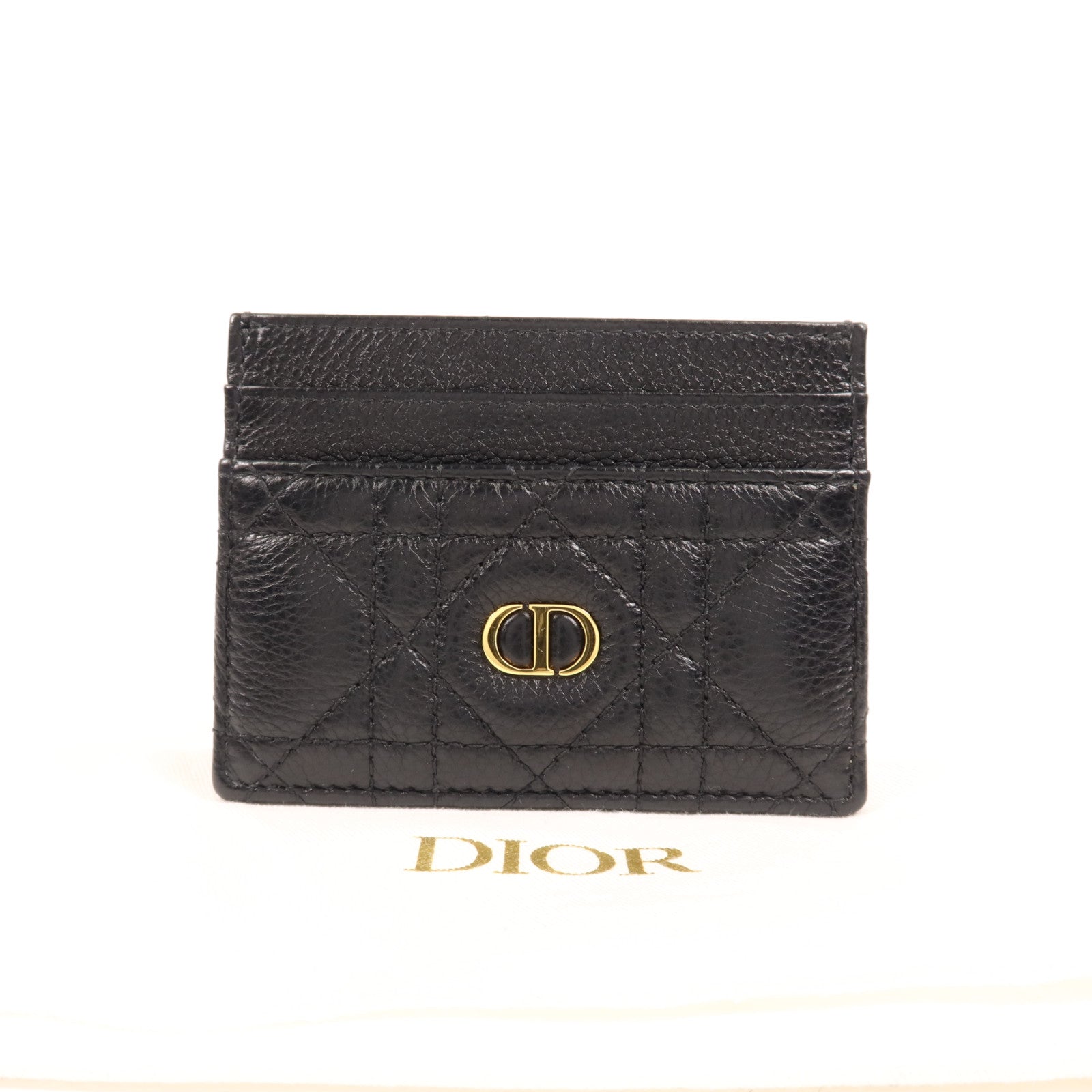 Dior 【萬聖節商品】牛皮皮革Caro Freesia金扣卡片套