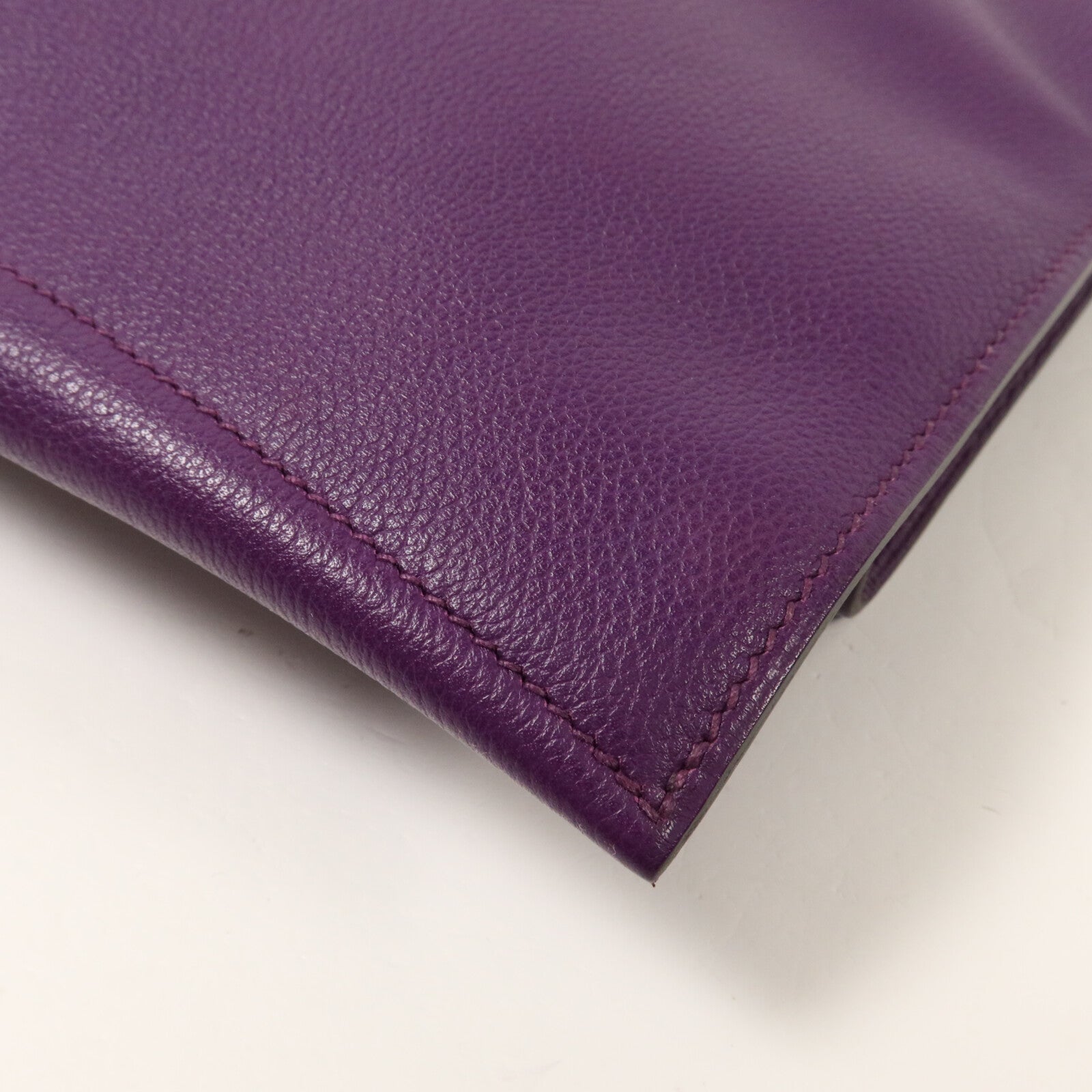 HERMES Evercolor皮革Plitplat Clutch手拿包Anemone