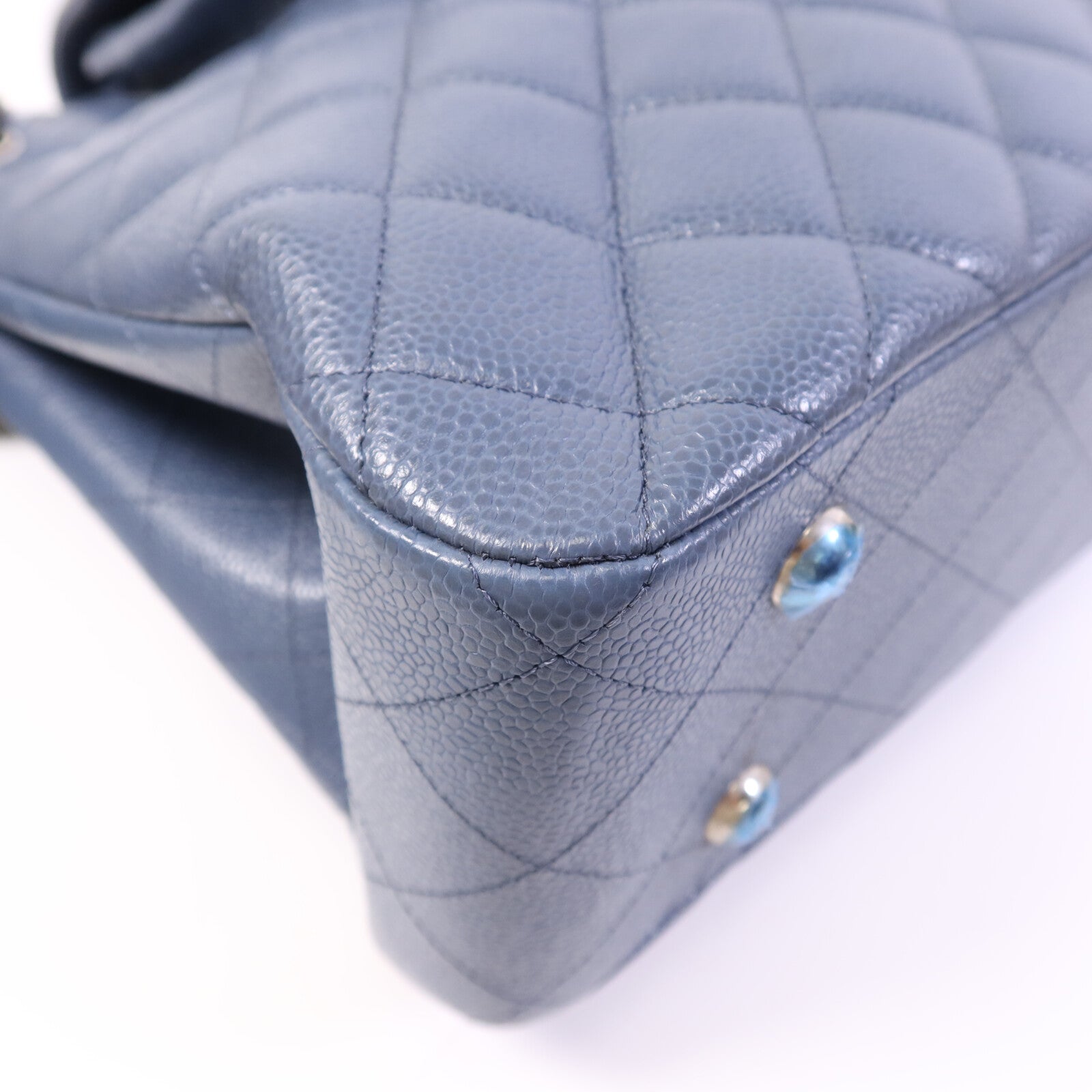 CHANEL 【激減優惠】牛皮皮革Tote Bag銀扣鏈帶肩背袋