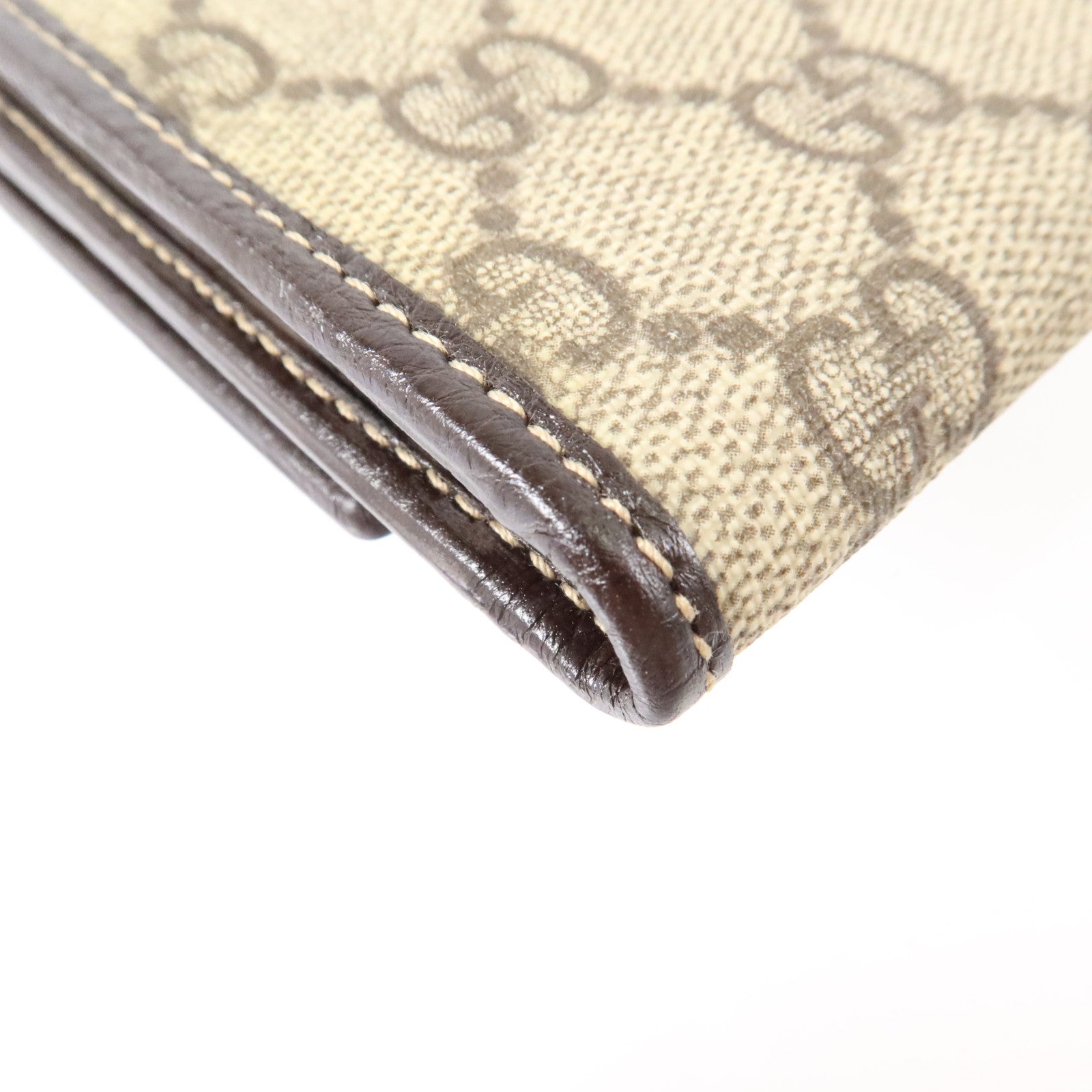 GUCCI 塗層帆布Long Wallet金扣長錢包