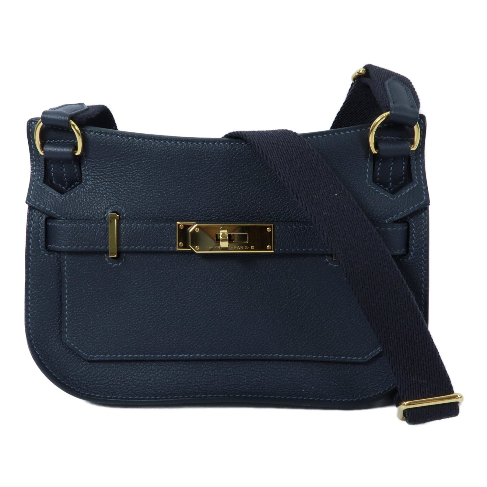 HERMES Evercolor皮革Mini Jypsiere肩背袋Vert Rousseau