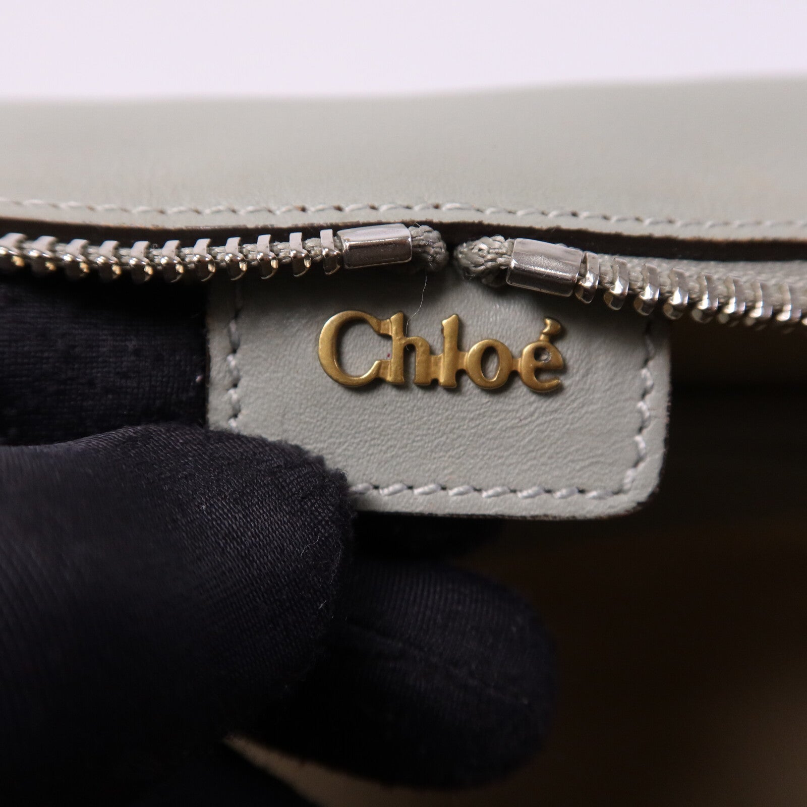 Chloe 牛皮皮革Aurore Handbag金扣手挽袋