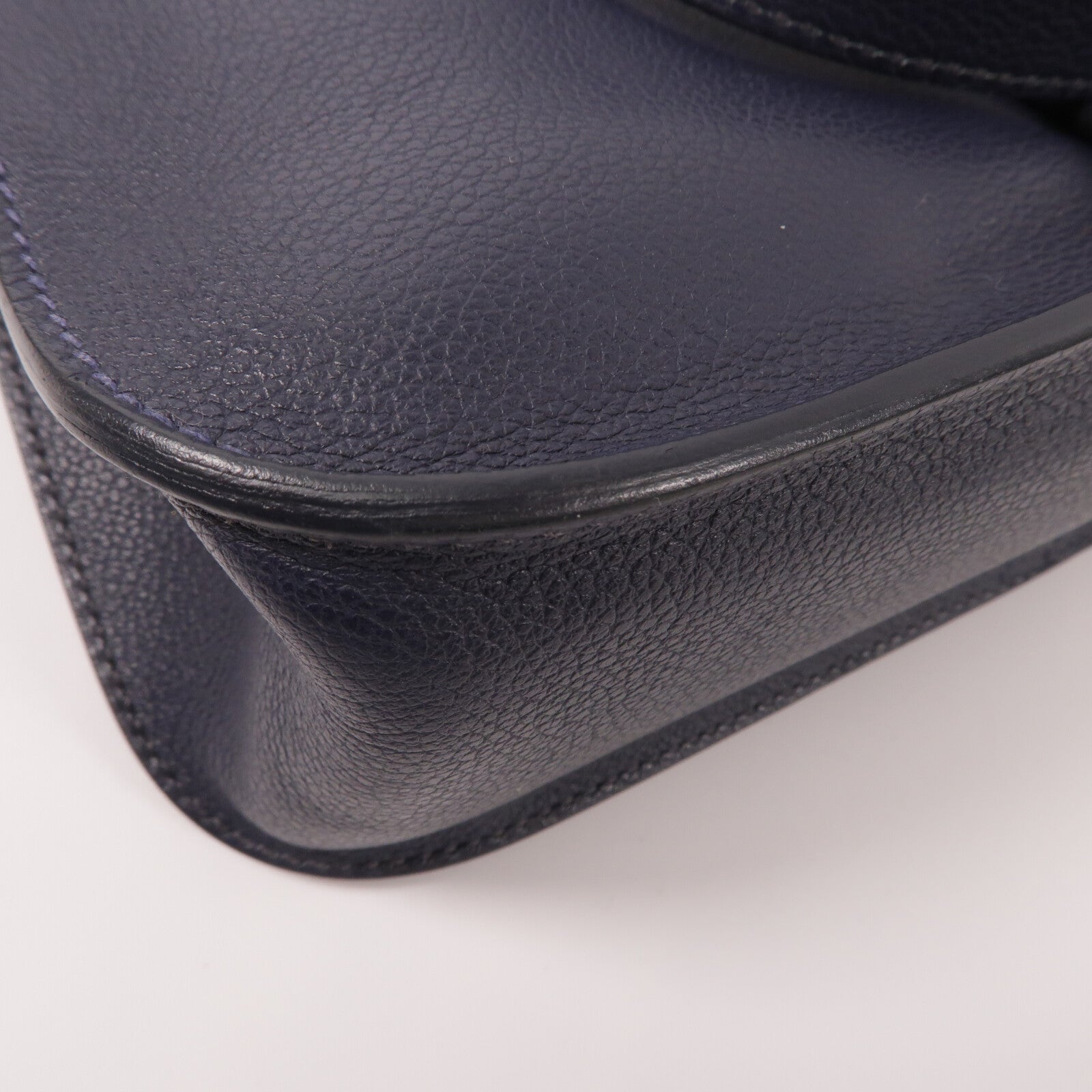 HERMES Evercolor皮革Halzan 25手挽肩背兩用袋Bleu Nuit