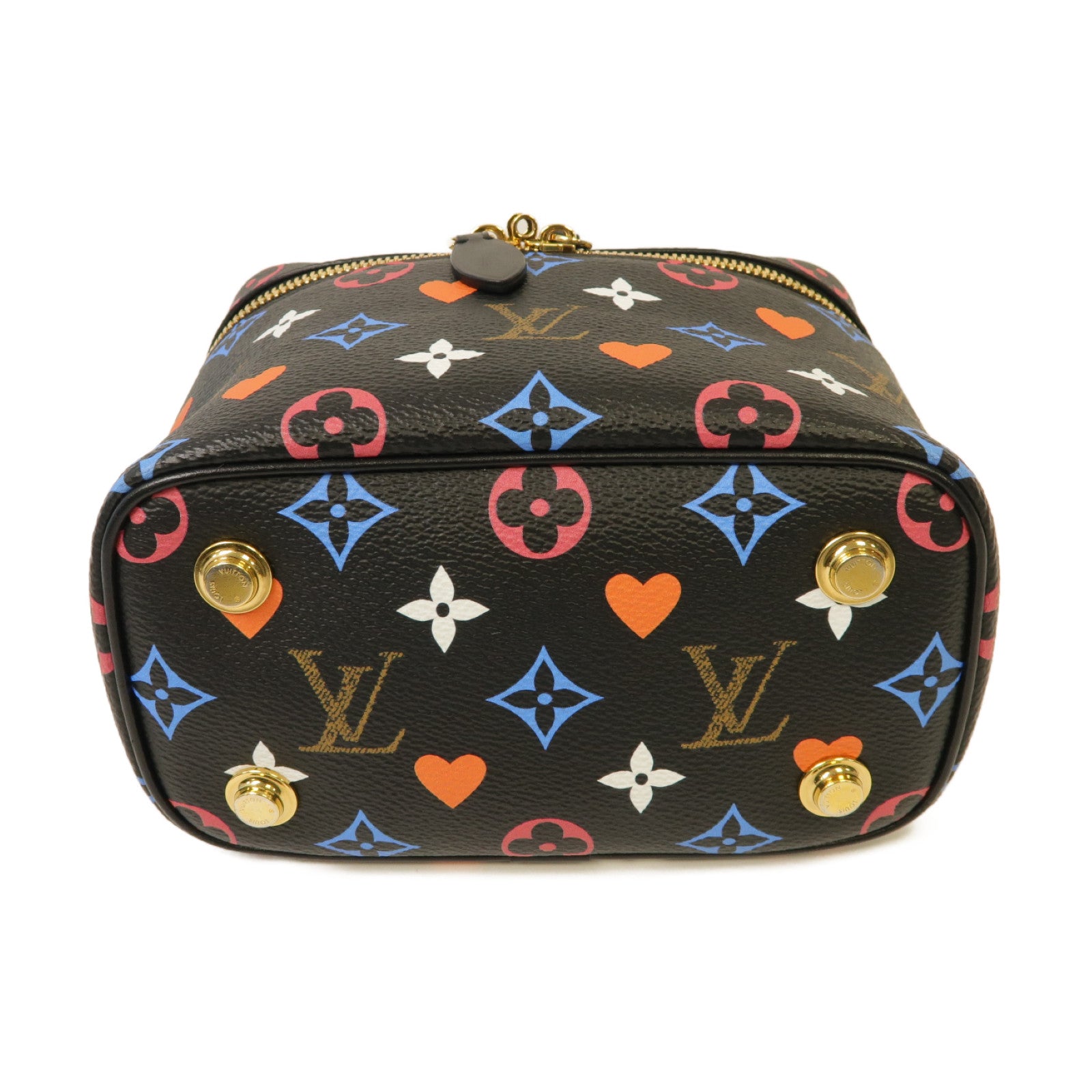 LOUIS VUITTON Monogram Game On Vanity PM金扣手挽肩背兩用袋黑色