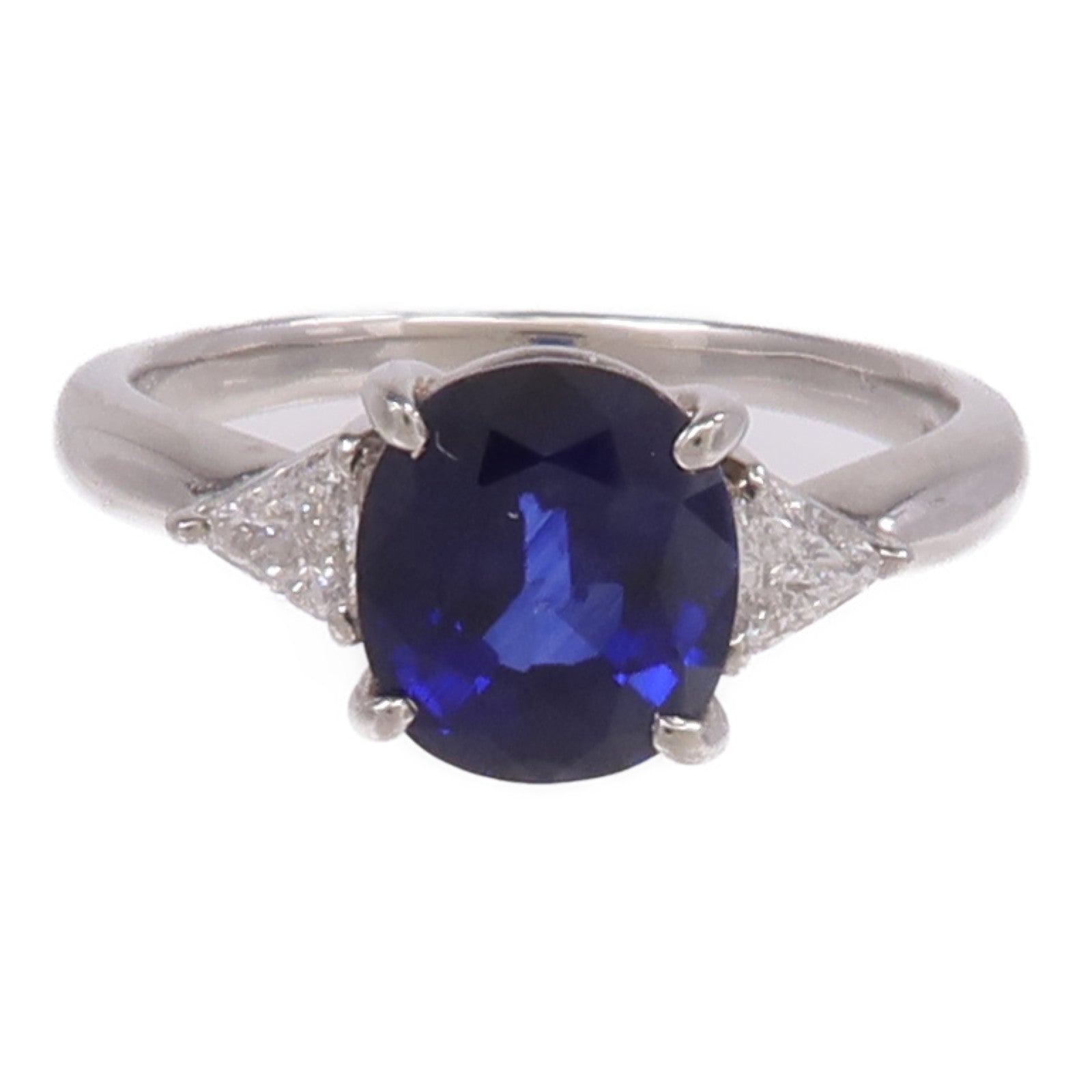 JEWELRY PT900鉑金Sapphire Diamond Ring藍寶石/鑽石戒指