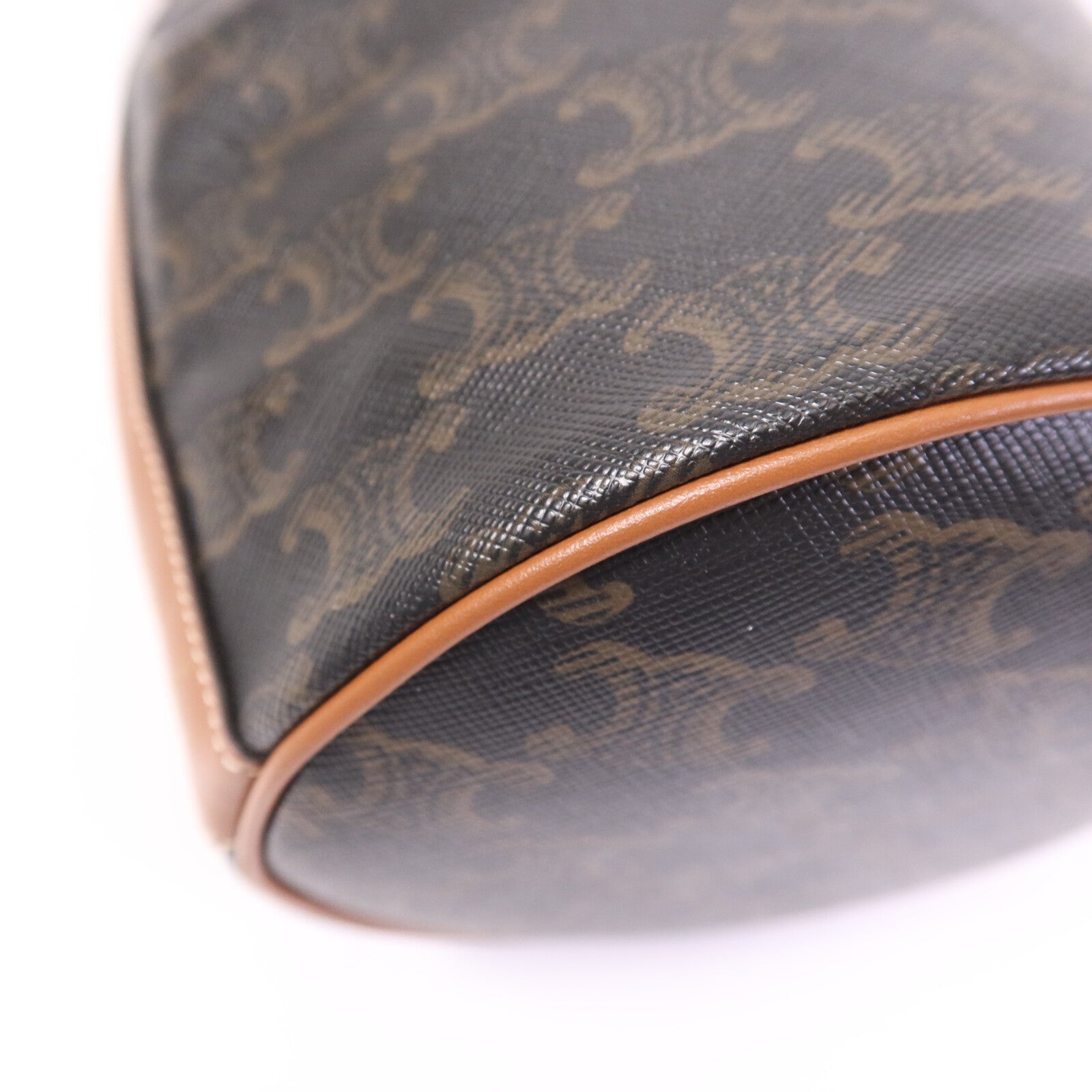 CELINE 塗層帆布Triomphe Drawstring Small bucket金扣肩背袋