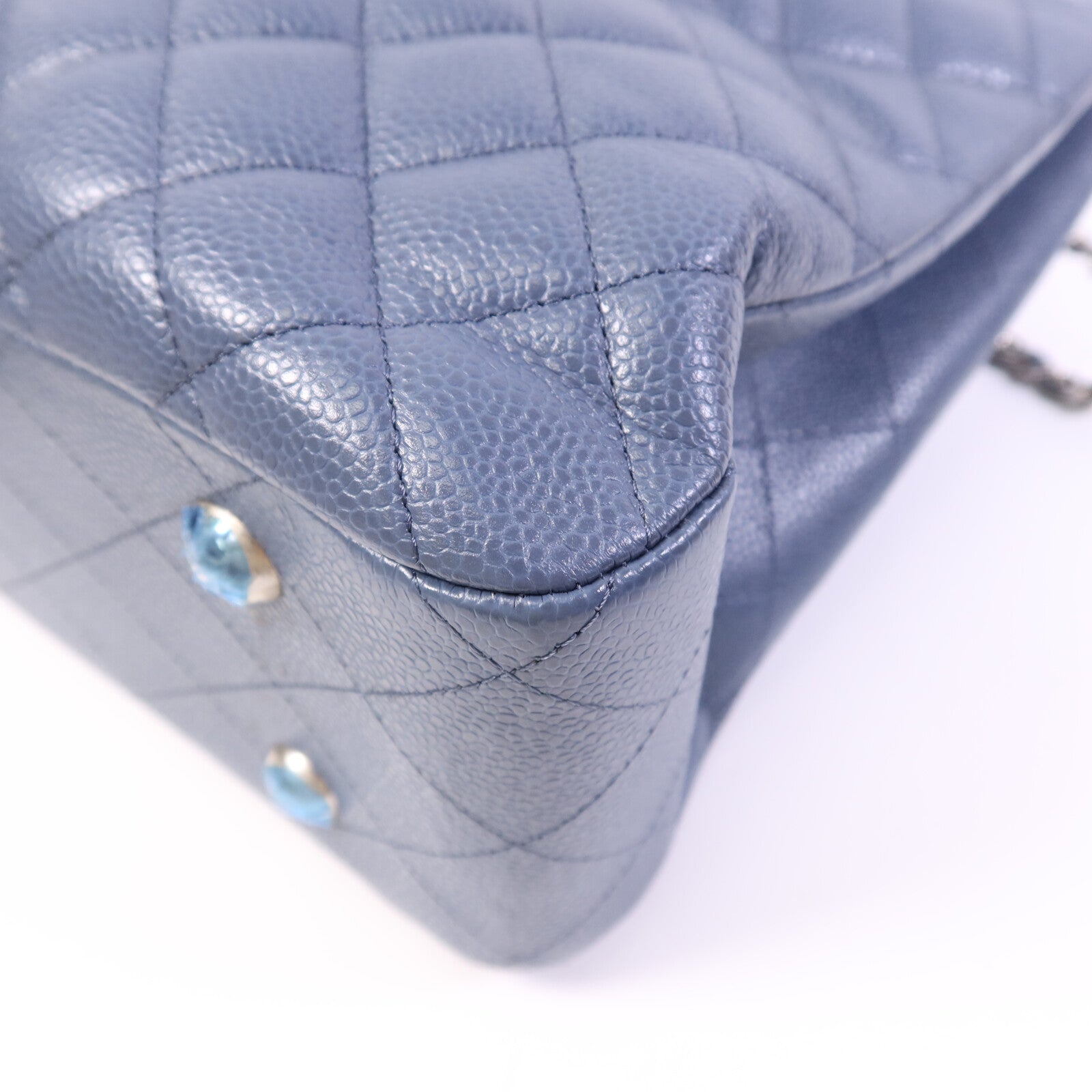 CHANEL 【激減優惠】牛皮皮革Tote Bag銀扣鏈帶肩背袋