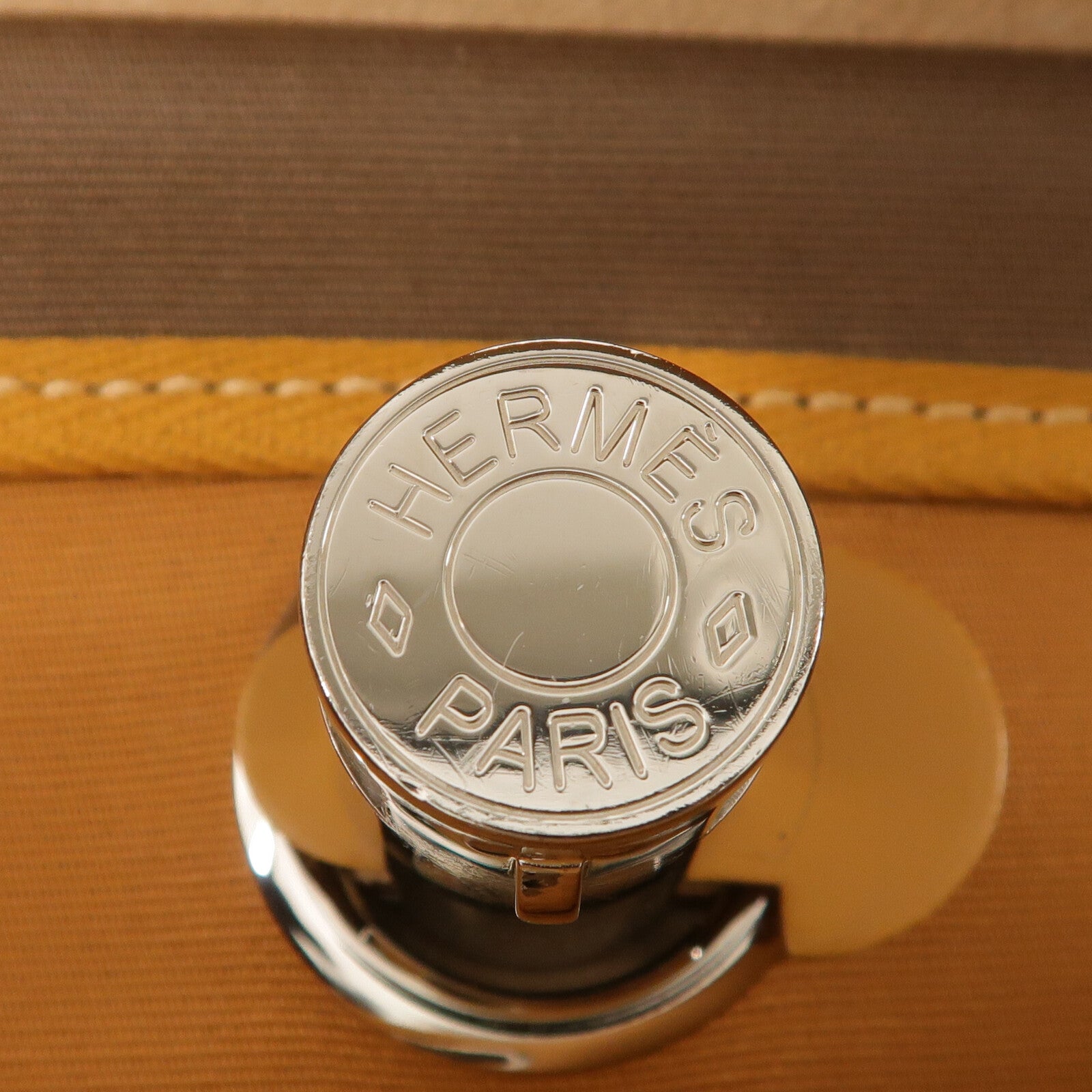 HERMES 帆布Herbag PM手挽肩背兩用袋Etoupe/Natural Sable