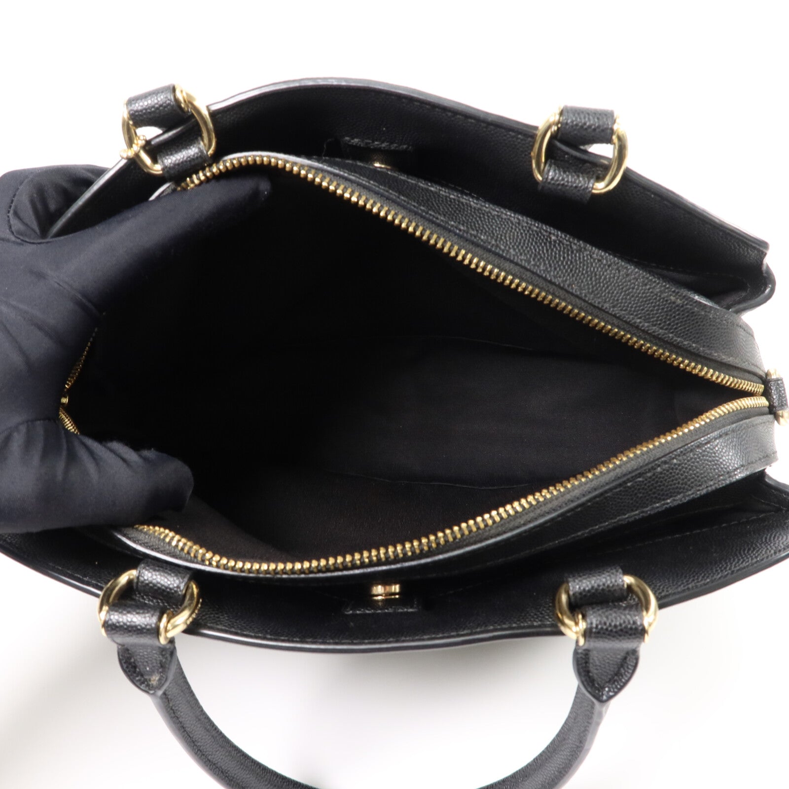COACH 牛皮皮革2 Way Shoulder手挽肩背兩用袋
