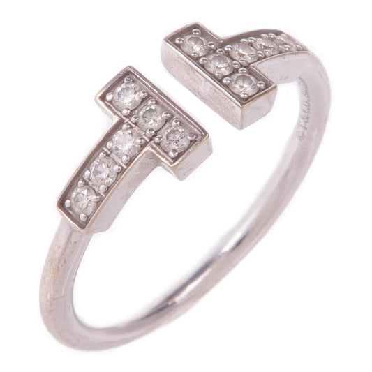 TIFFANY＆CO 18K白金T Wire Diamond Ring鑽石戒指US#6.5