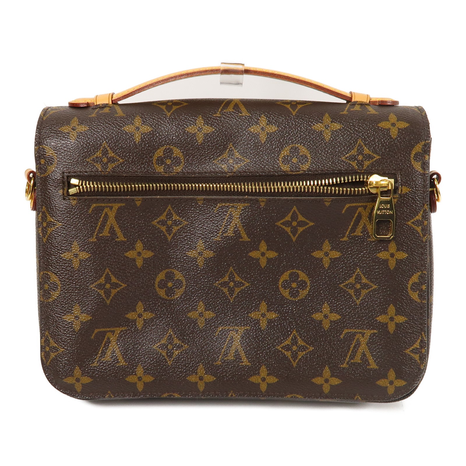 LOUIS VUITTON Monogram Pochette Metis MM金扣手挽肩背兩用袋棕色