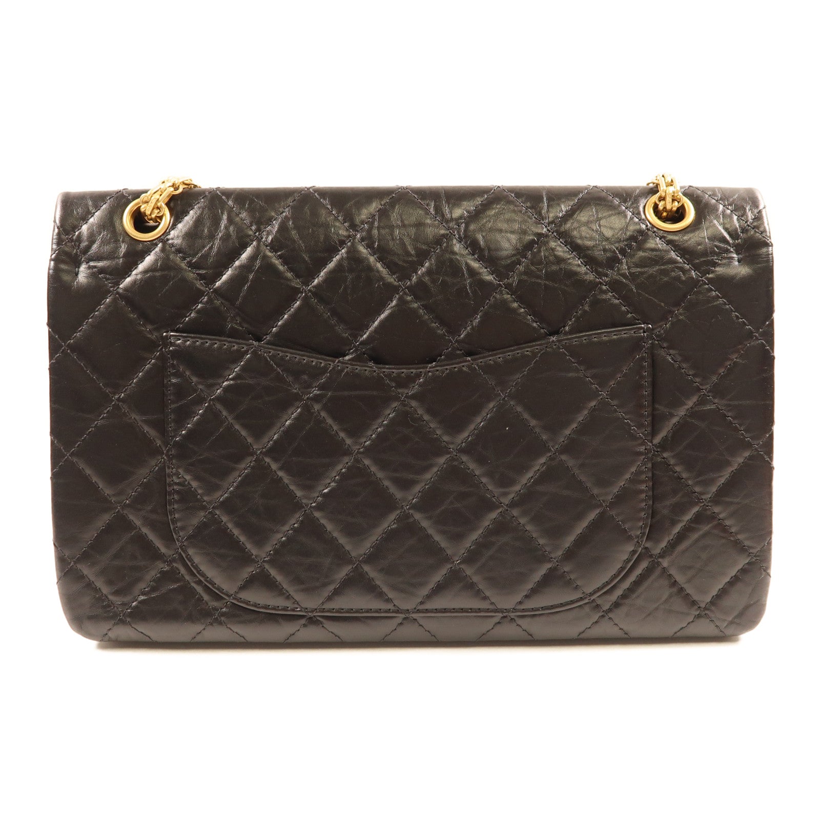 CHANEL 牛皮皮革2.55金扣鏈帶肩背袋
