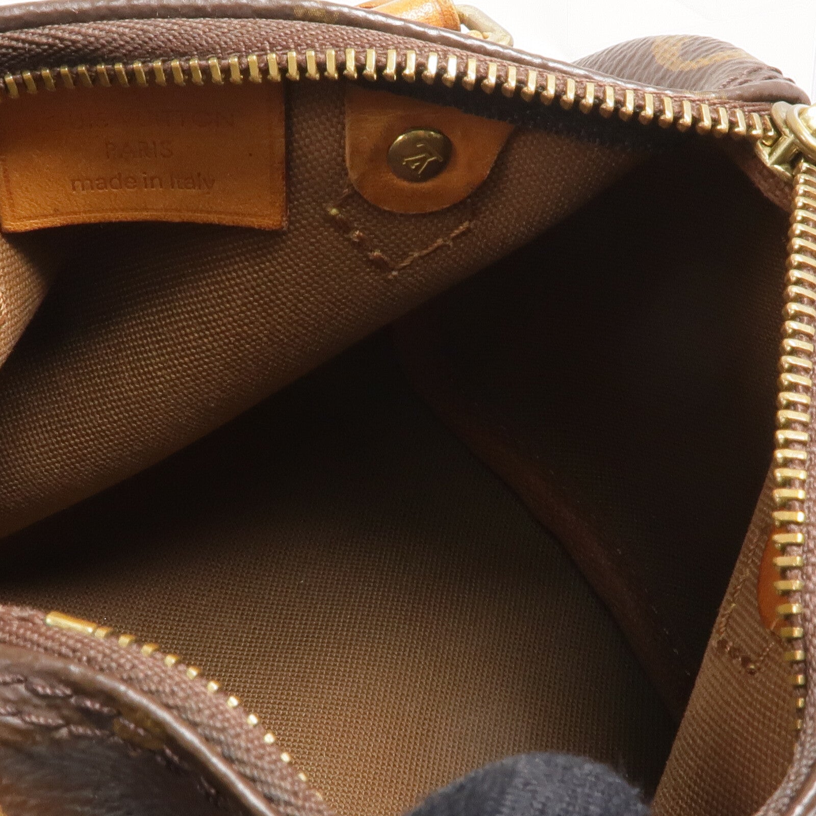 LOUIS VUITTON Monogram Nano Speedy金扣手挽肩背兩用袋棕色