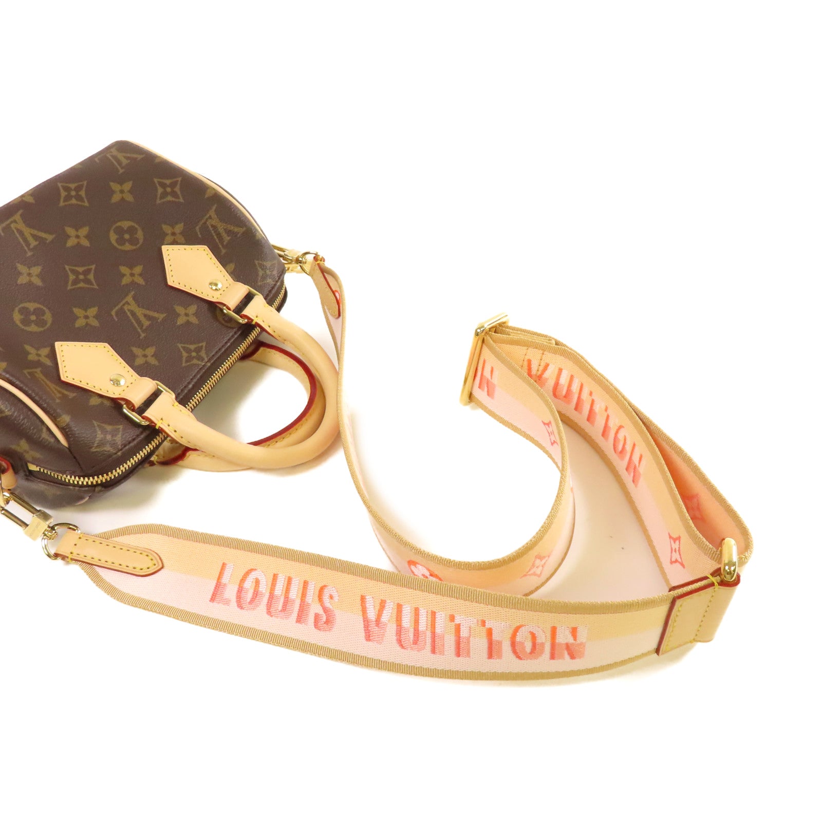 LOUIS VUITTON Monogram Speedy Bandouliere 20 2Way Shoulder Bag金扣手挽肩背兩用袋啡色