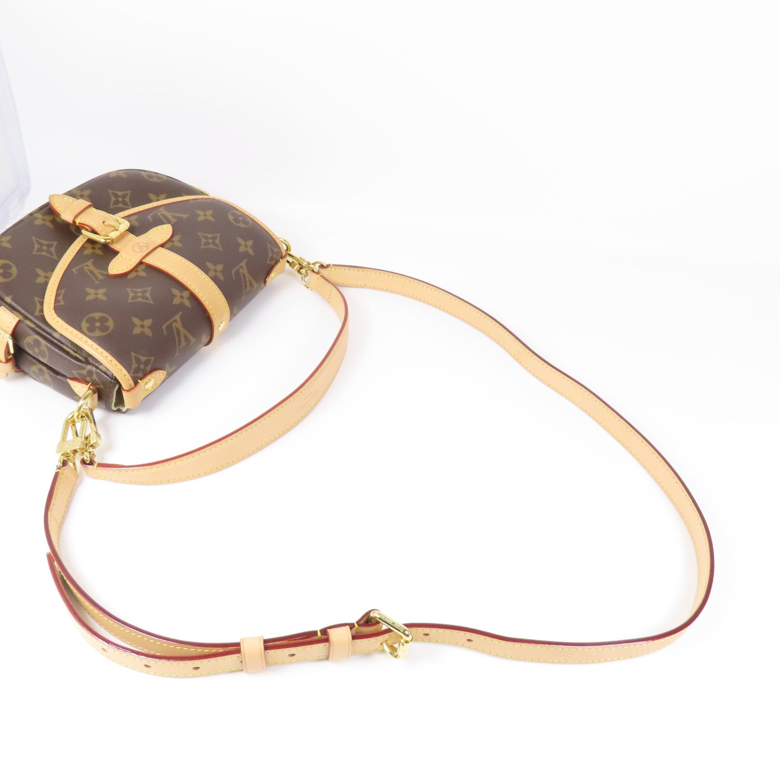 LOUIS VUITTON Monogram Saumur BB金扣手挽肩背兩用袋