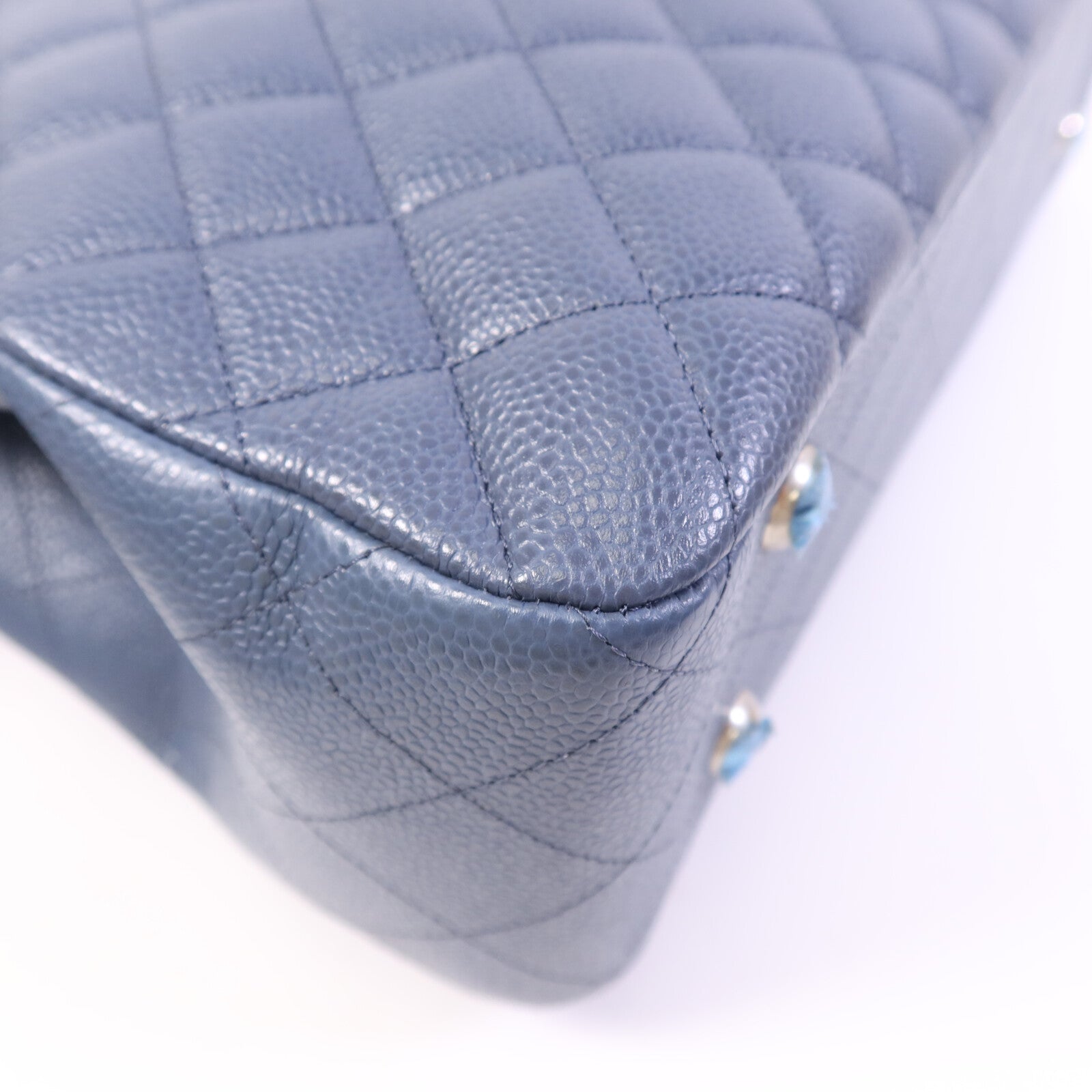 CHANEL 【激減優惠】牛皮皮革Tote Bag銀扣鏈帶肩背袋