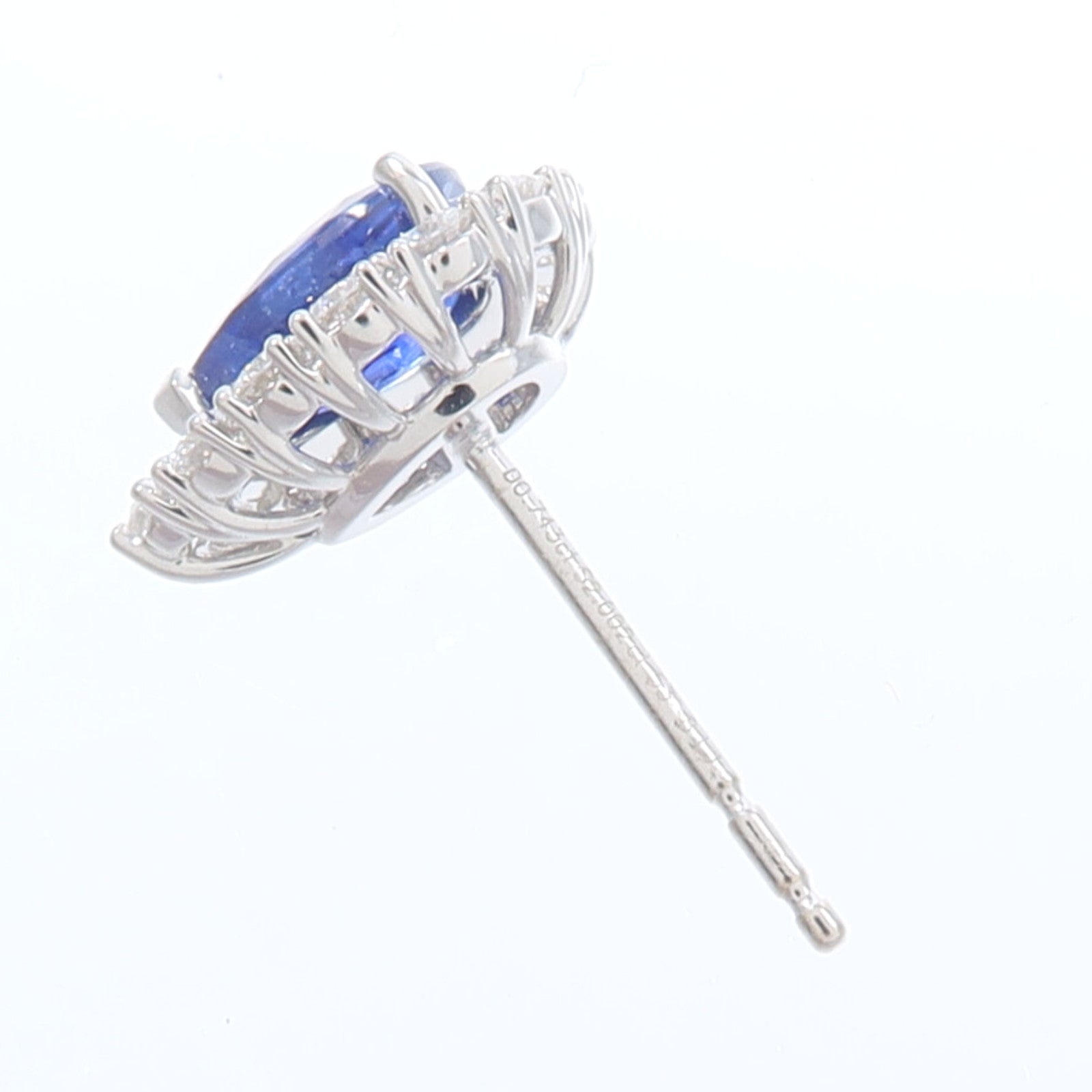 JEWELRY 18K白金Sapphire Diamond Earrings藍寶石/鑽石耳環