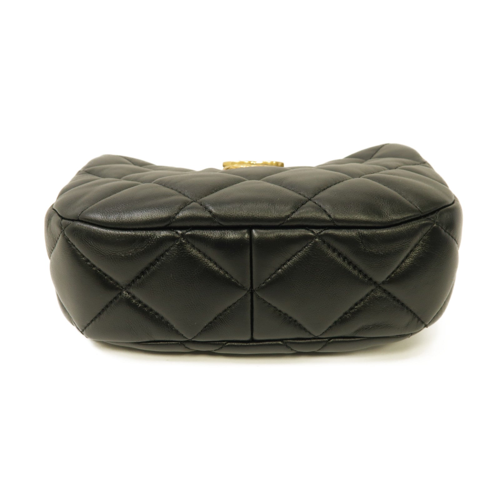 CHANEL 【激減優惠】菱格羊皮皮革Chain Shoulder Bag金扣手挽肩背兩用袋黑色