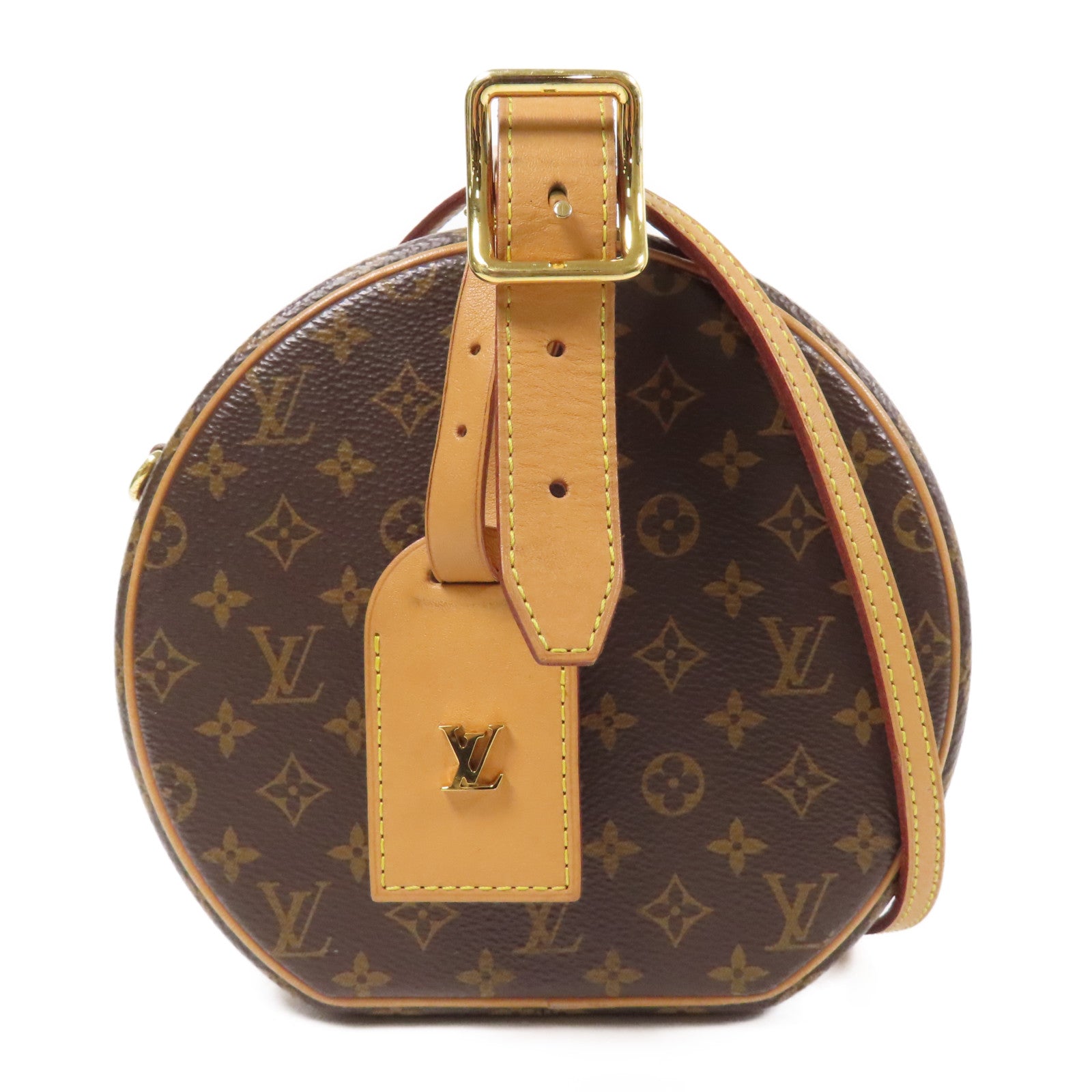 LOUIS VUITTON Monogram Petite Boite Chapeau金扣手挽肩背兩用袋