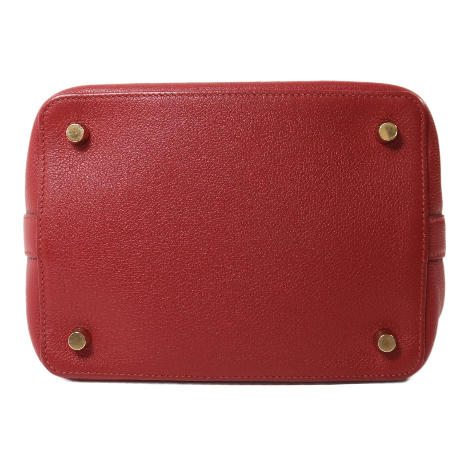 HERMES Evercolor皮革Tool Box 20金扣手挽肩背兩用袋Rouge Grenade